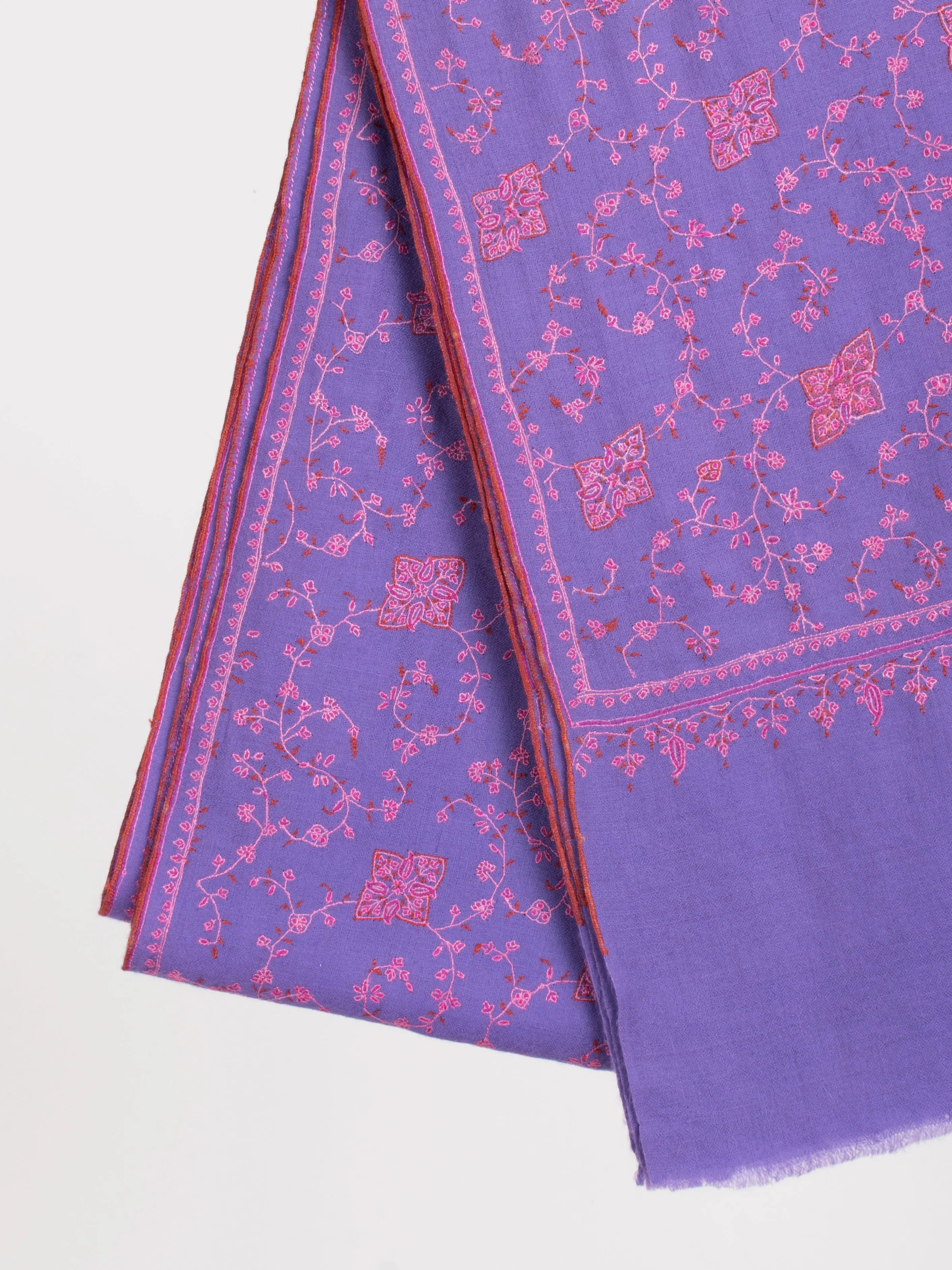 Violet Sozni Embroidered Cashmere Gift Scarf Shahkaar