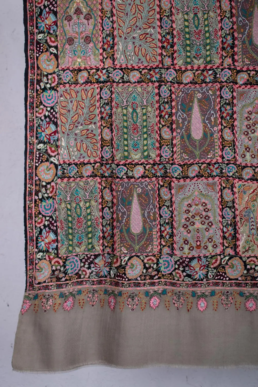 Wedding Pashmina Jamavar Shawl - INDIGO Shahkaar