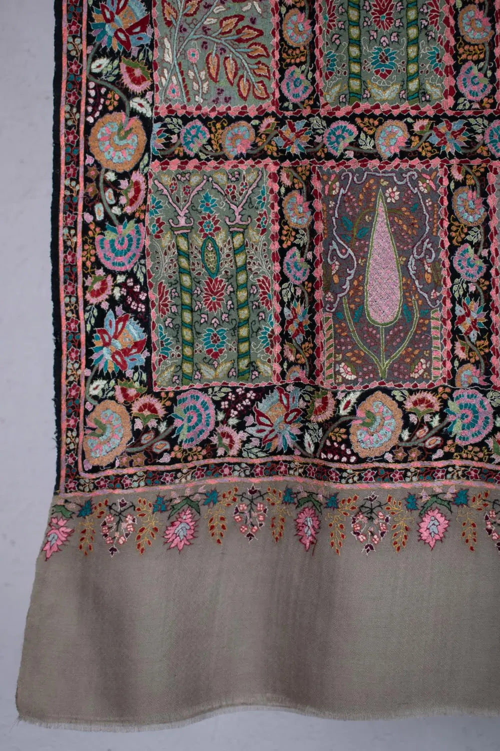 Wedding Pashmina Jamavar Shawl - INDIGO Shahkaar