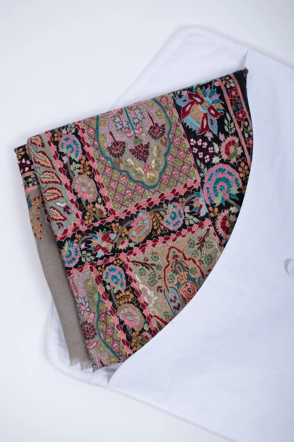 Wedding Pashmina Jamavar Shawl - INDIGO Shahkaar
