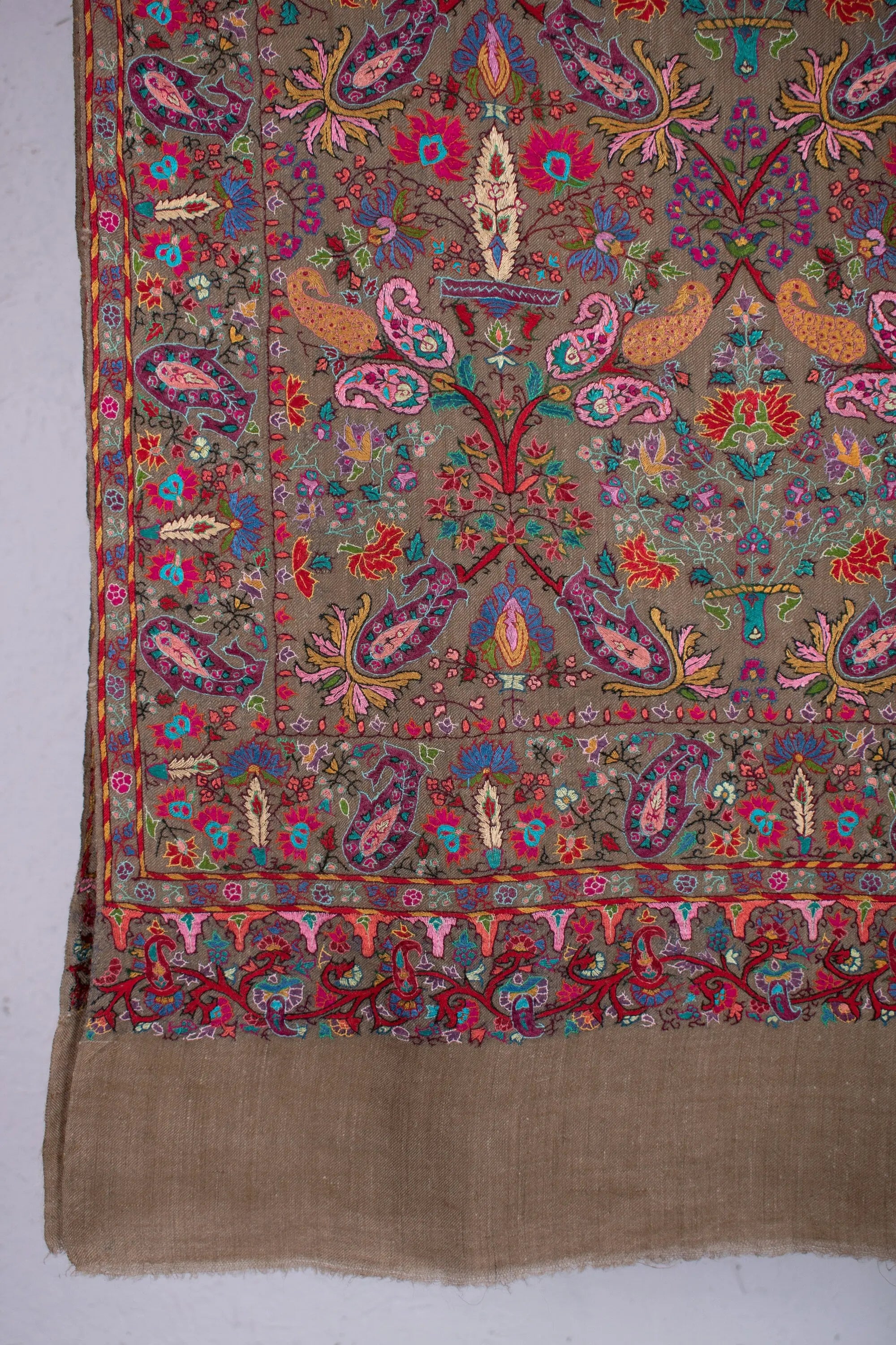 XL Pure Pashmina Shawl, Authentic Handmade Wrap, Oversized Shawl, Travel Wrap, Extra Large Shawls, Natural Wraps, 54x108" - DAVIE Shahkaar