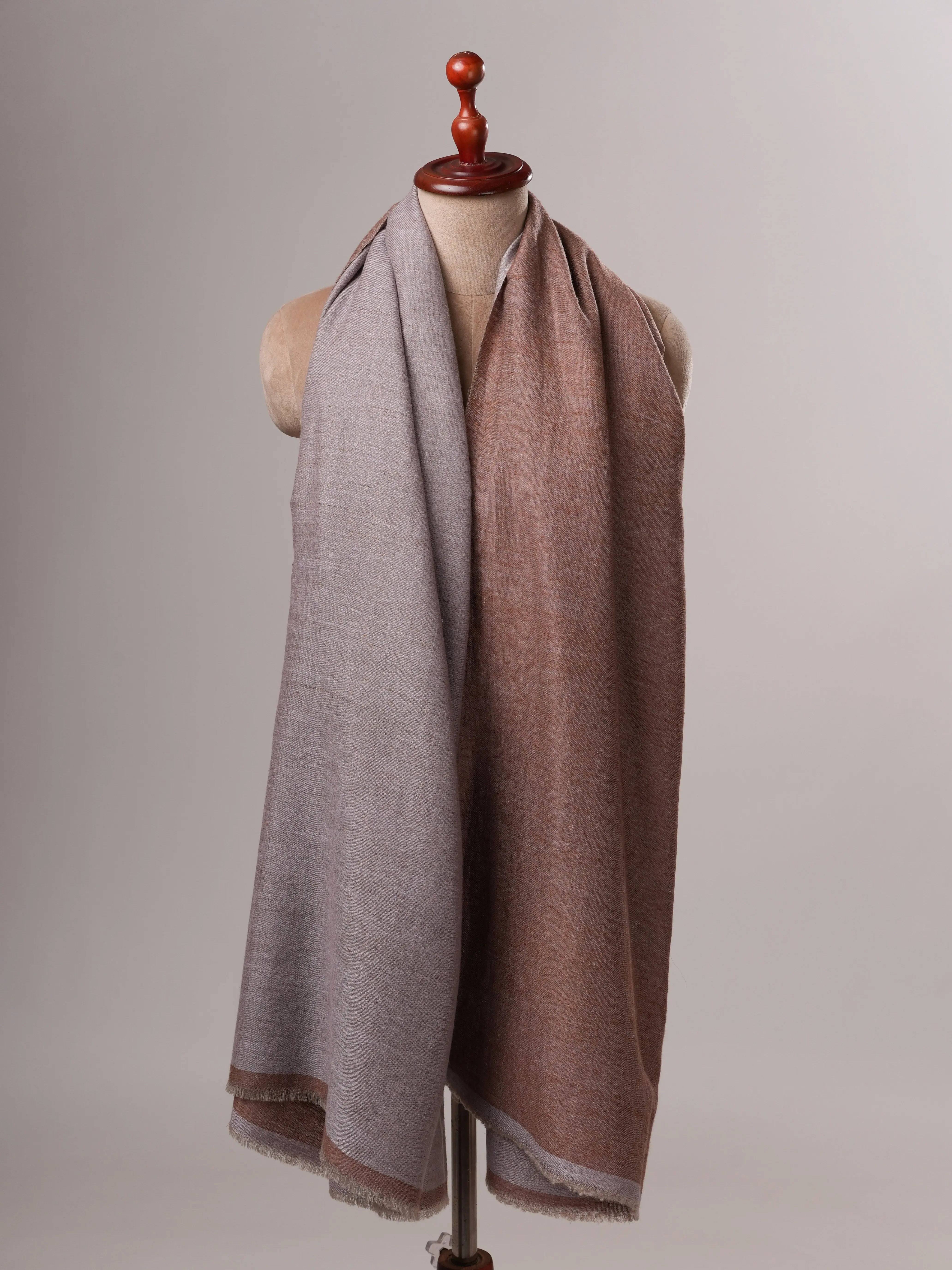 Baby Soft Authentic Two Tone Handwoven Pashmina Shawl