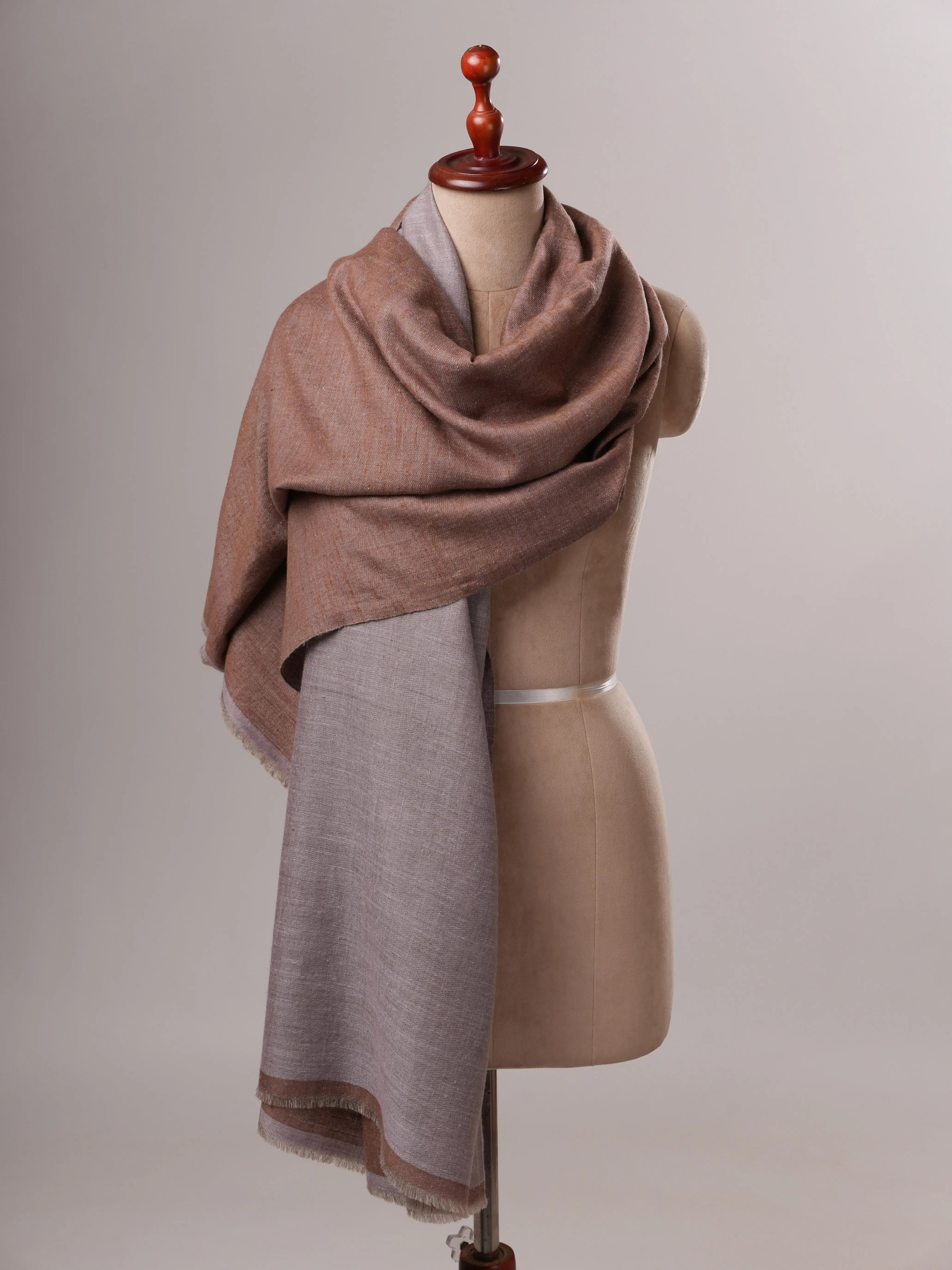 Baby Soft Authentic Two Tone Handwoven Pashmina Shawl