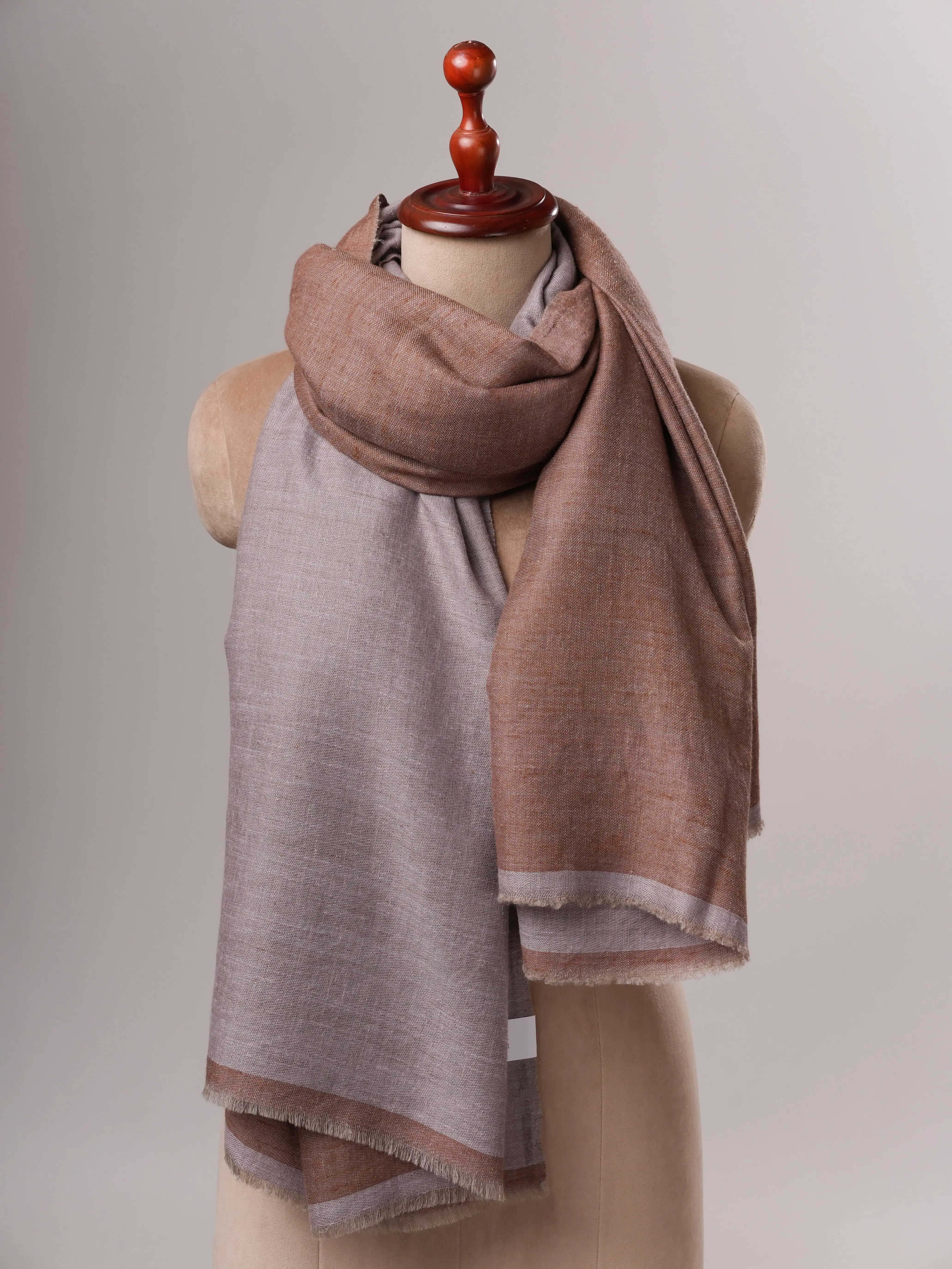 Baby Soft Authentic Two Tone Handwoven Pashmina Shawl