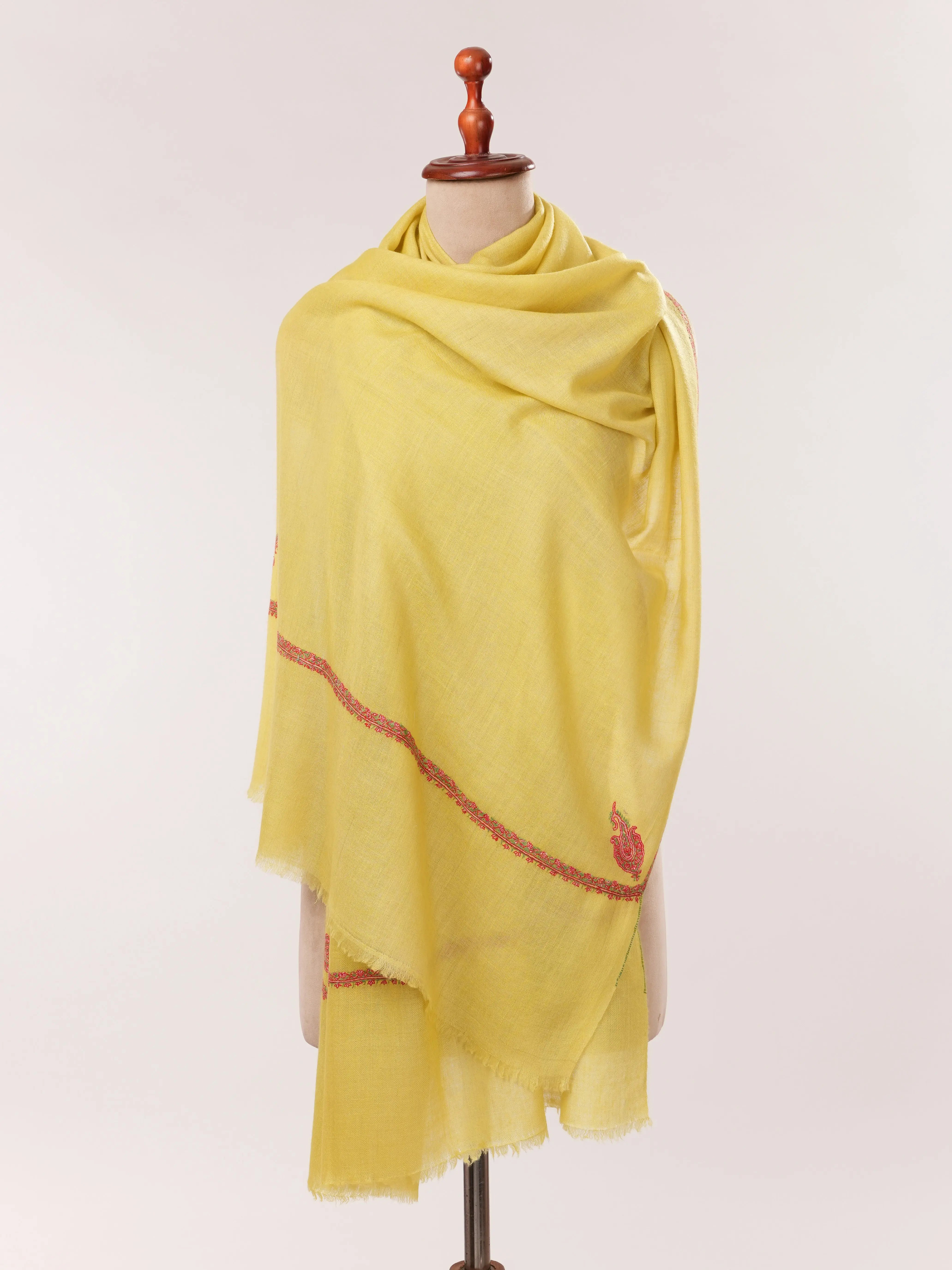 Featherlight Hand Embroidered Cashmere Scarf Shahkaar.com