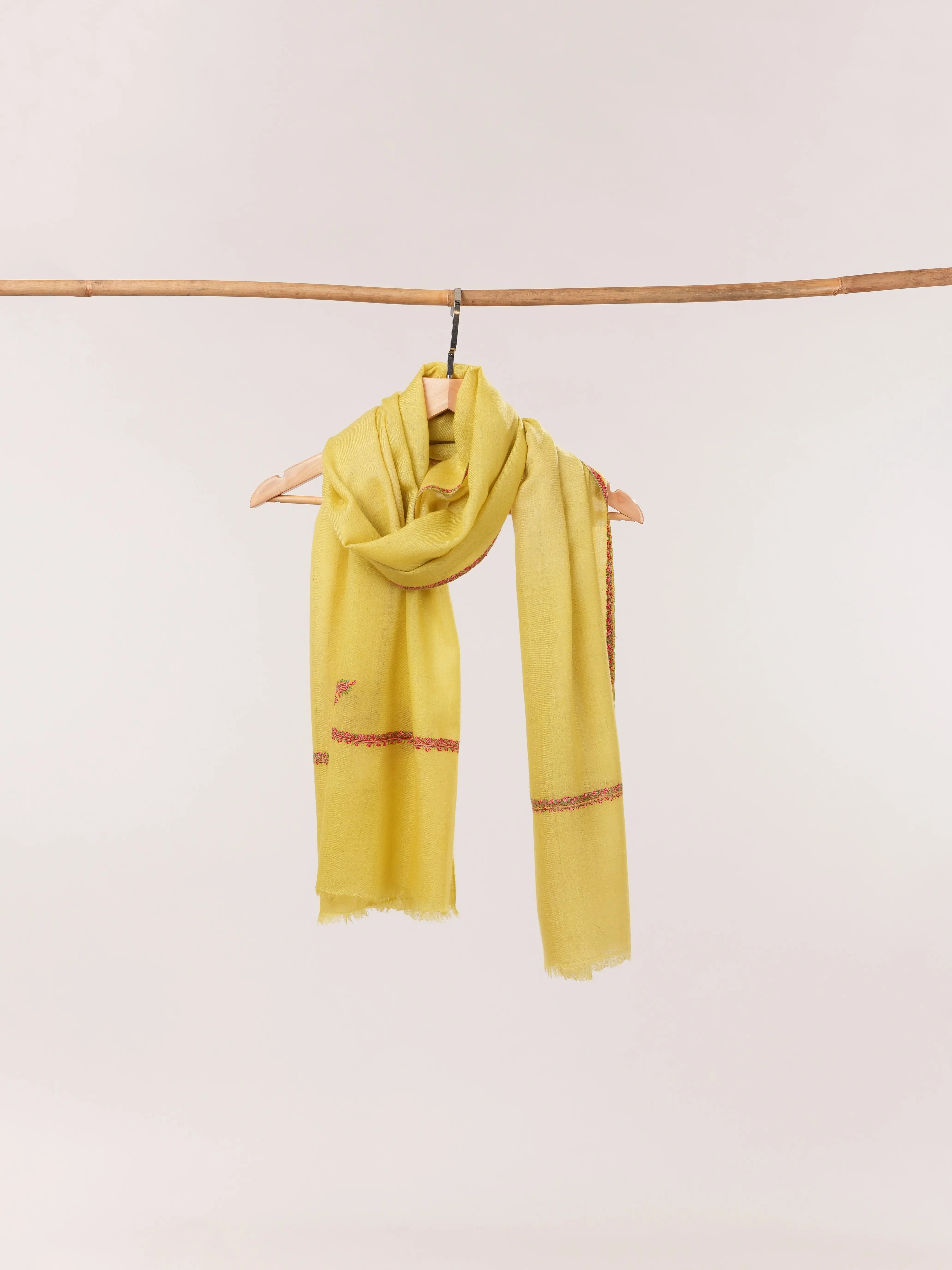 Featherlight Hand Embroidered Cashmere Scarf Shahkaar.com
