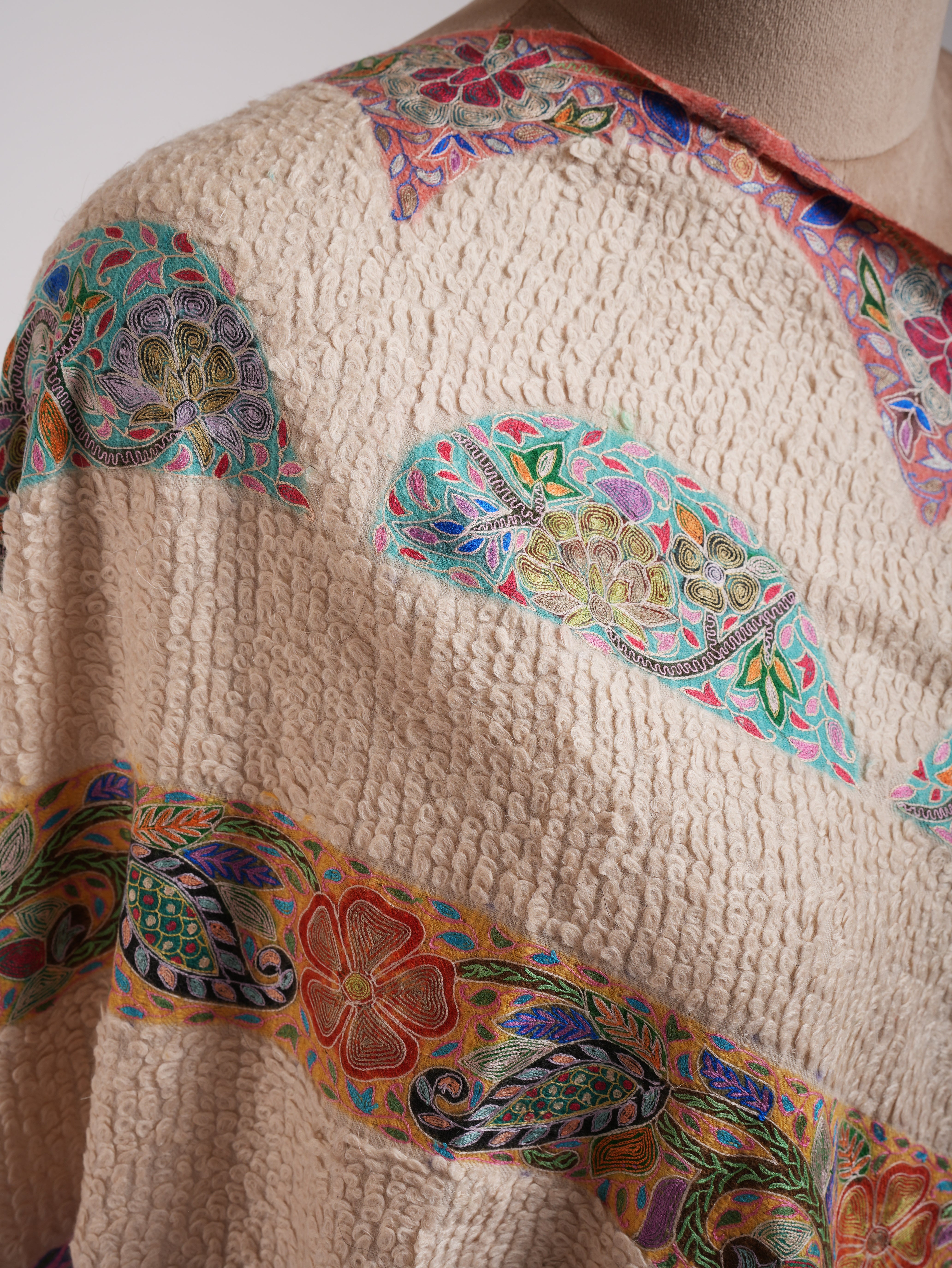 Weave testurita Kalamkari unica nel suo genere Pashmina Wrap