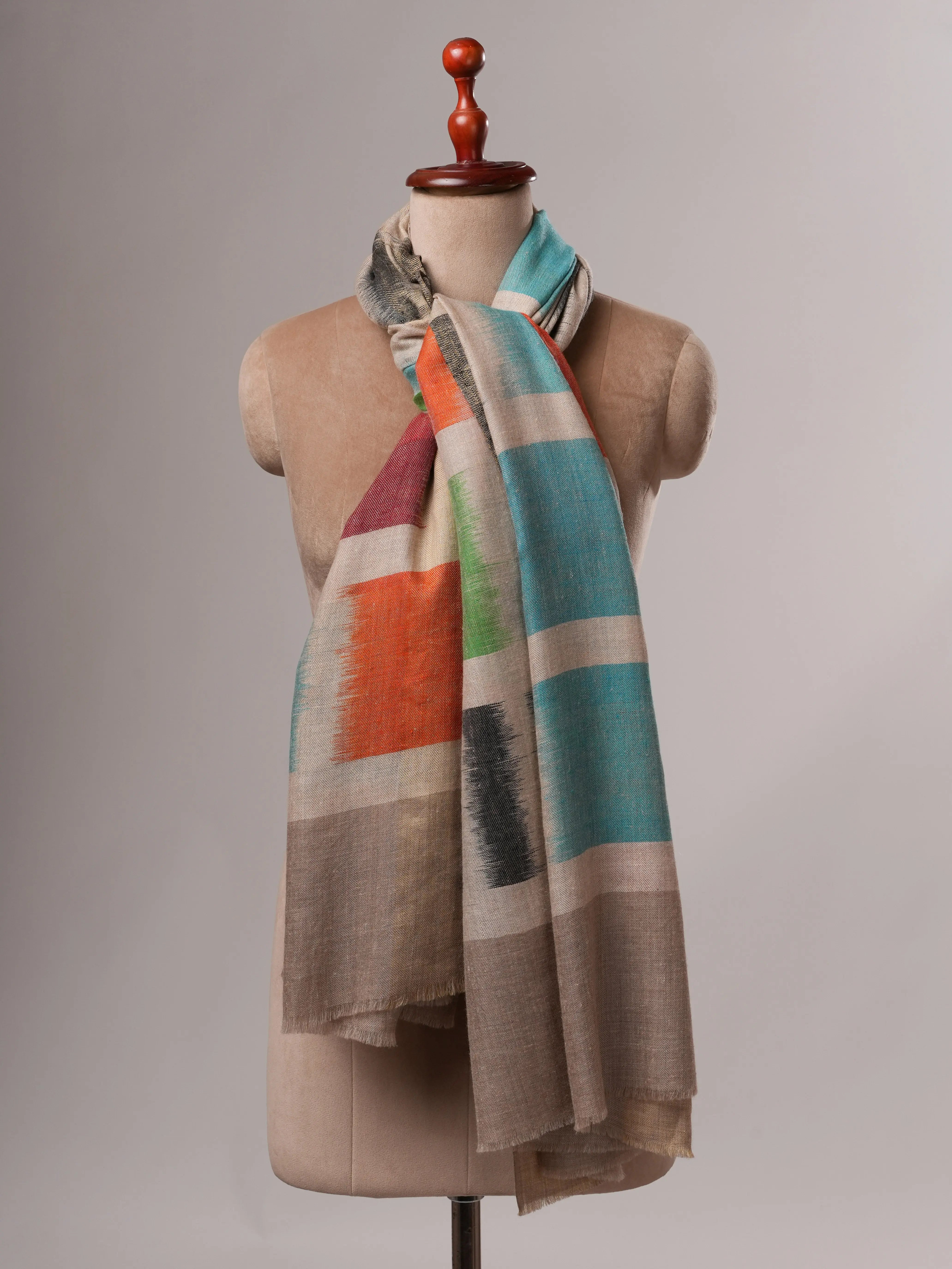 El Dokuması İkat Tüyü Soft Otantik Paşmina Şal