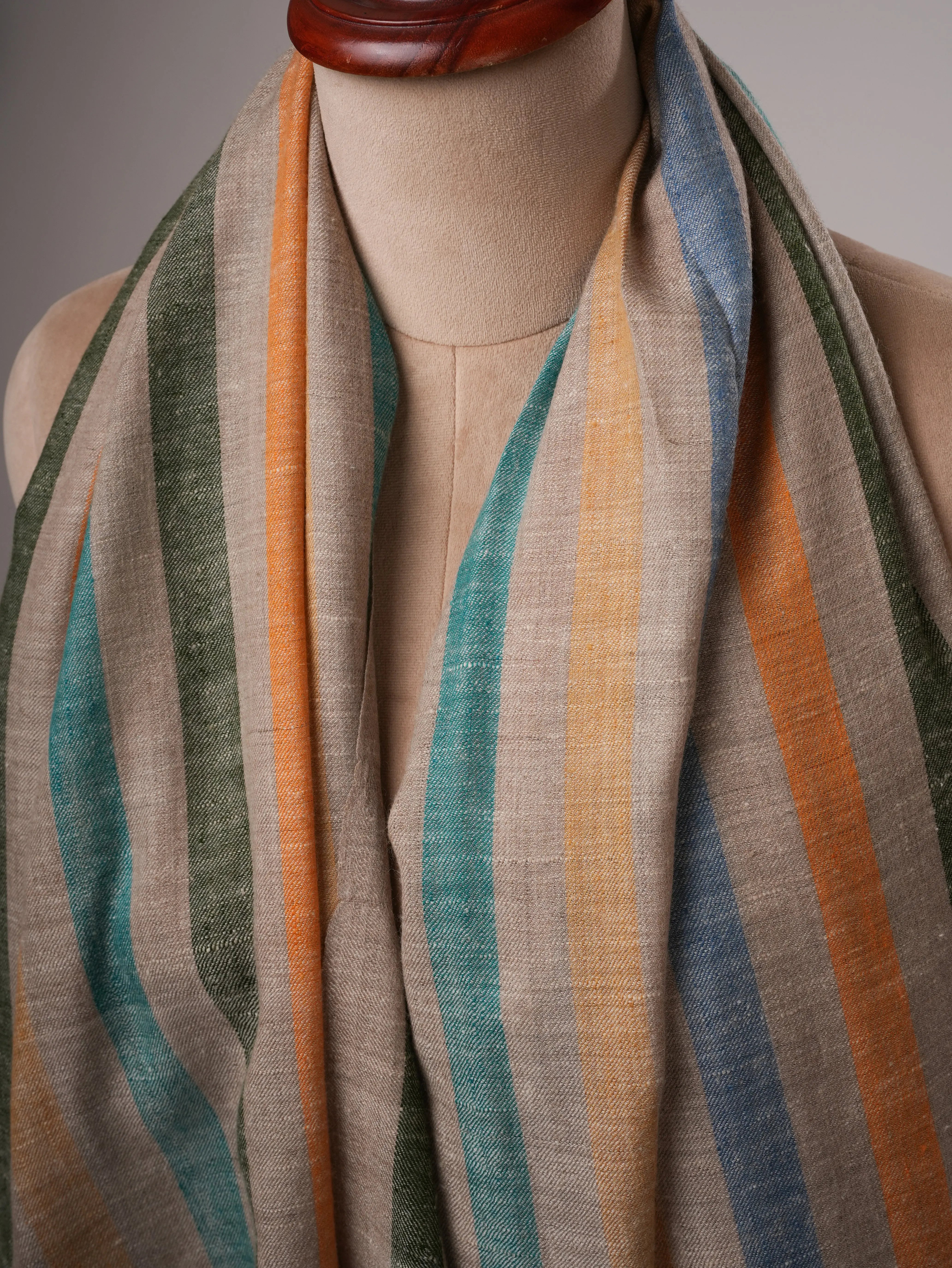 Baby Soft Black Handloom Pashmina Shawl with Red End Detailing Shahkaar