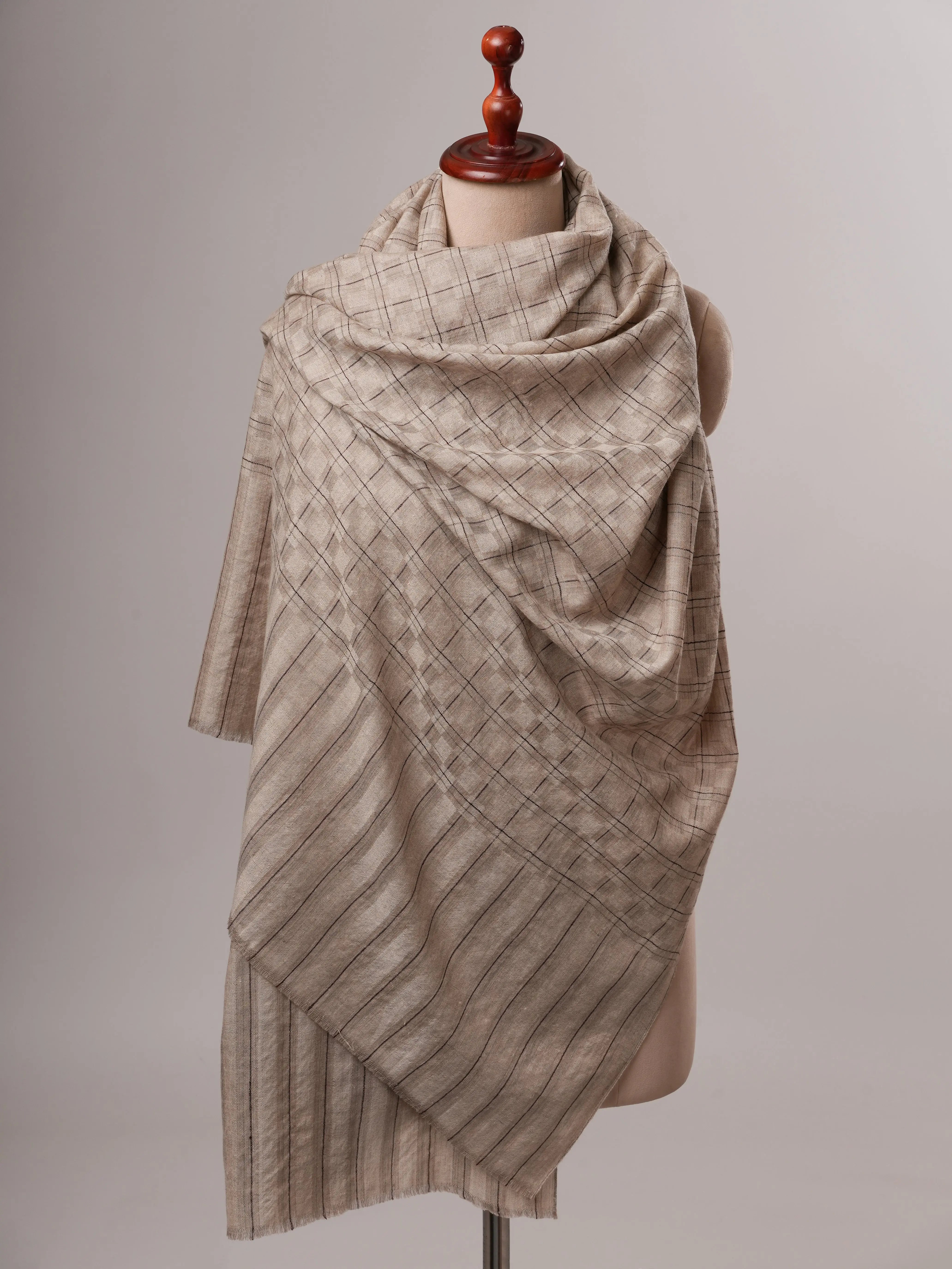 Baby Soft Handloom Pashmina Shawl with Elegant Dual Tone Texture Shahkaar