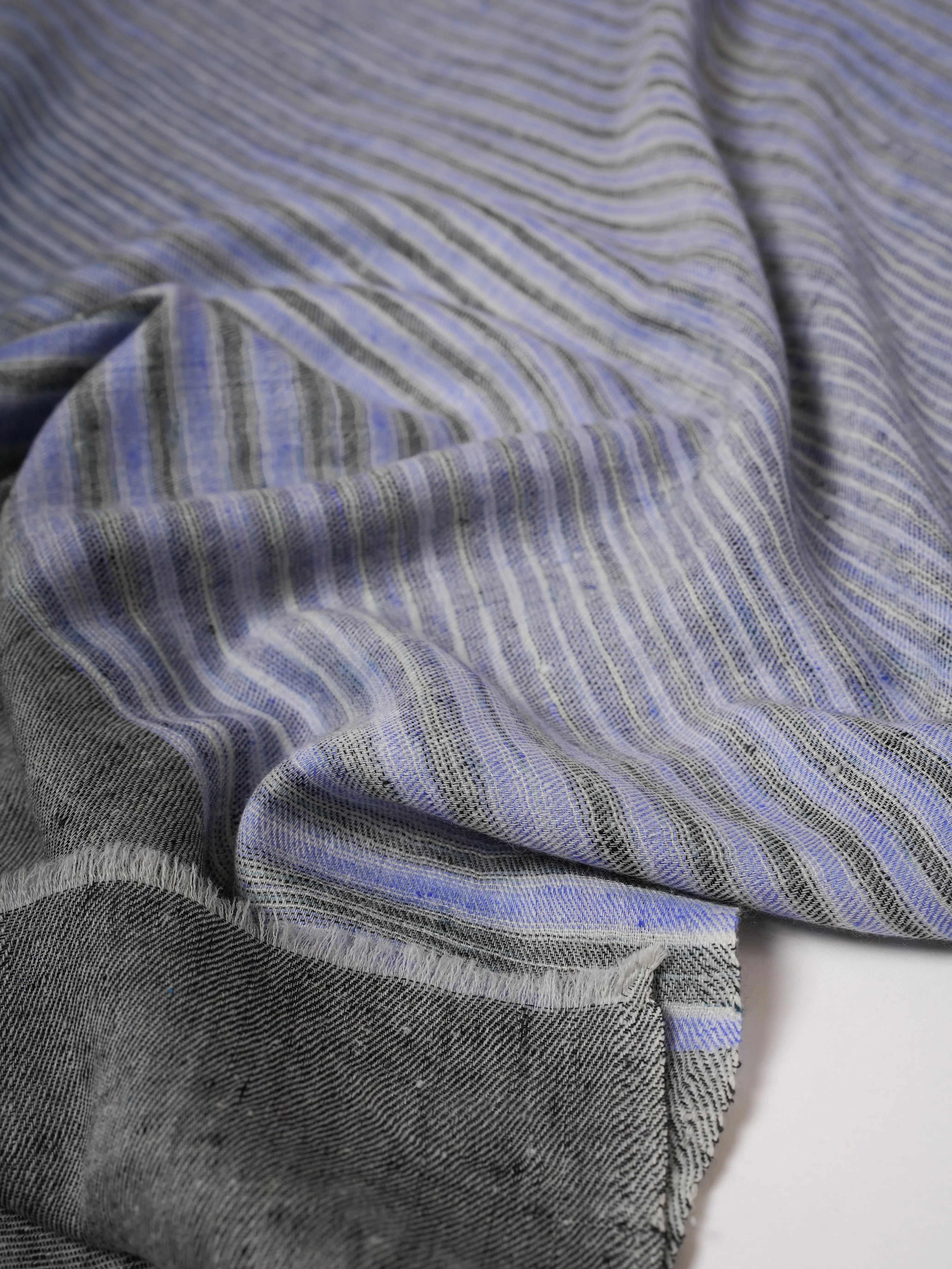 Featherlight Baby Blue Handwoven Cashmere Scarf Shahkaar