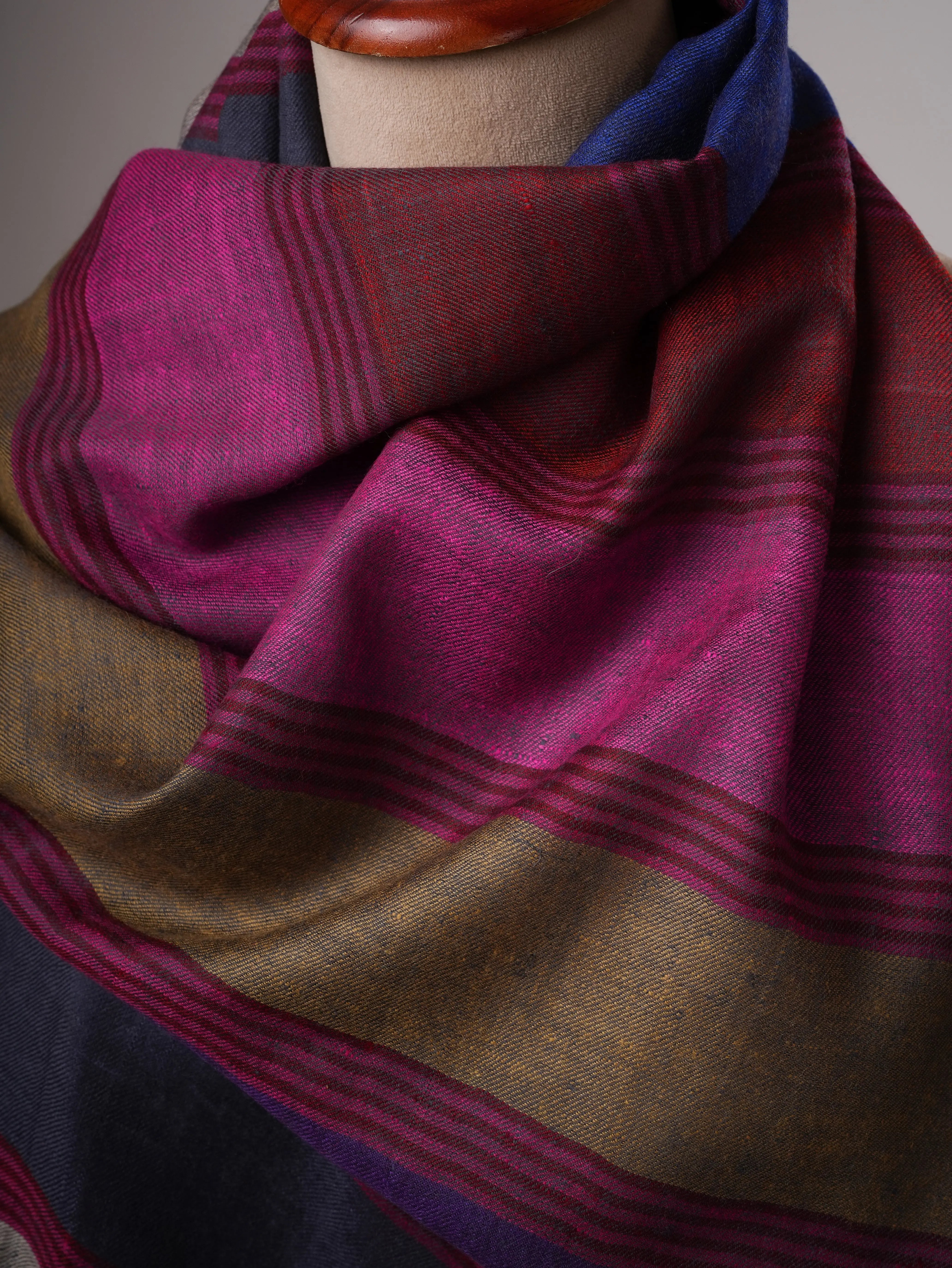 Featherlight Premium Striped Pashmina Shawl Shahkaar