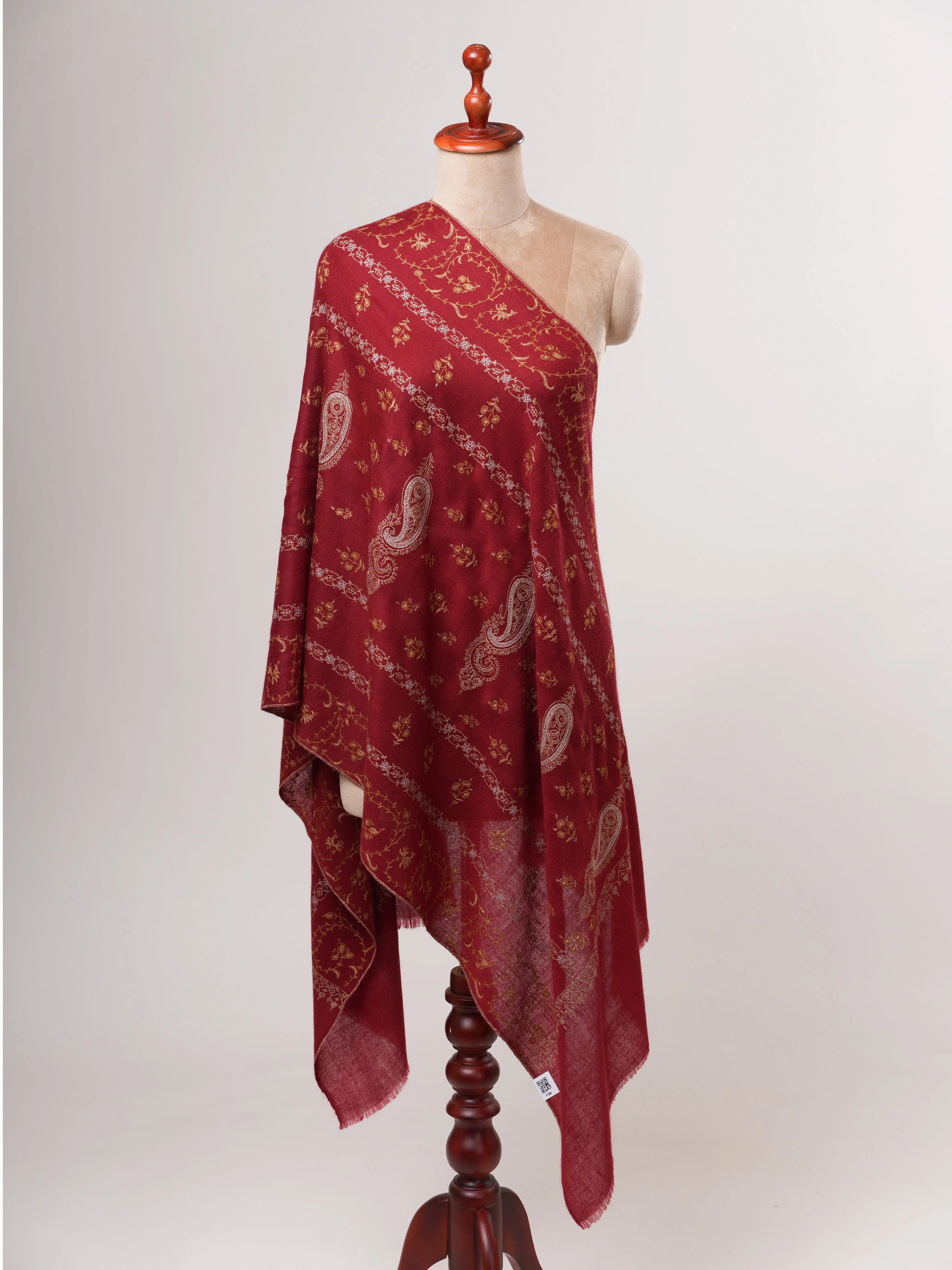 Baby Soft Cashmere Scarf – Hand Embroidered Detailing Shahkaar