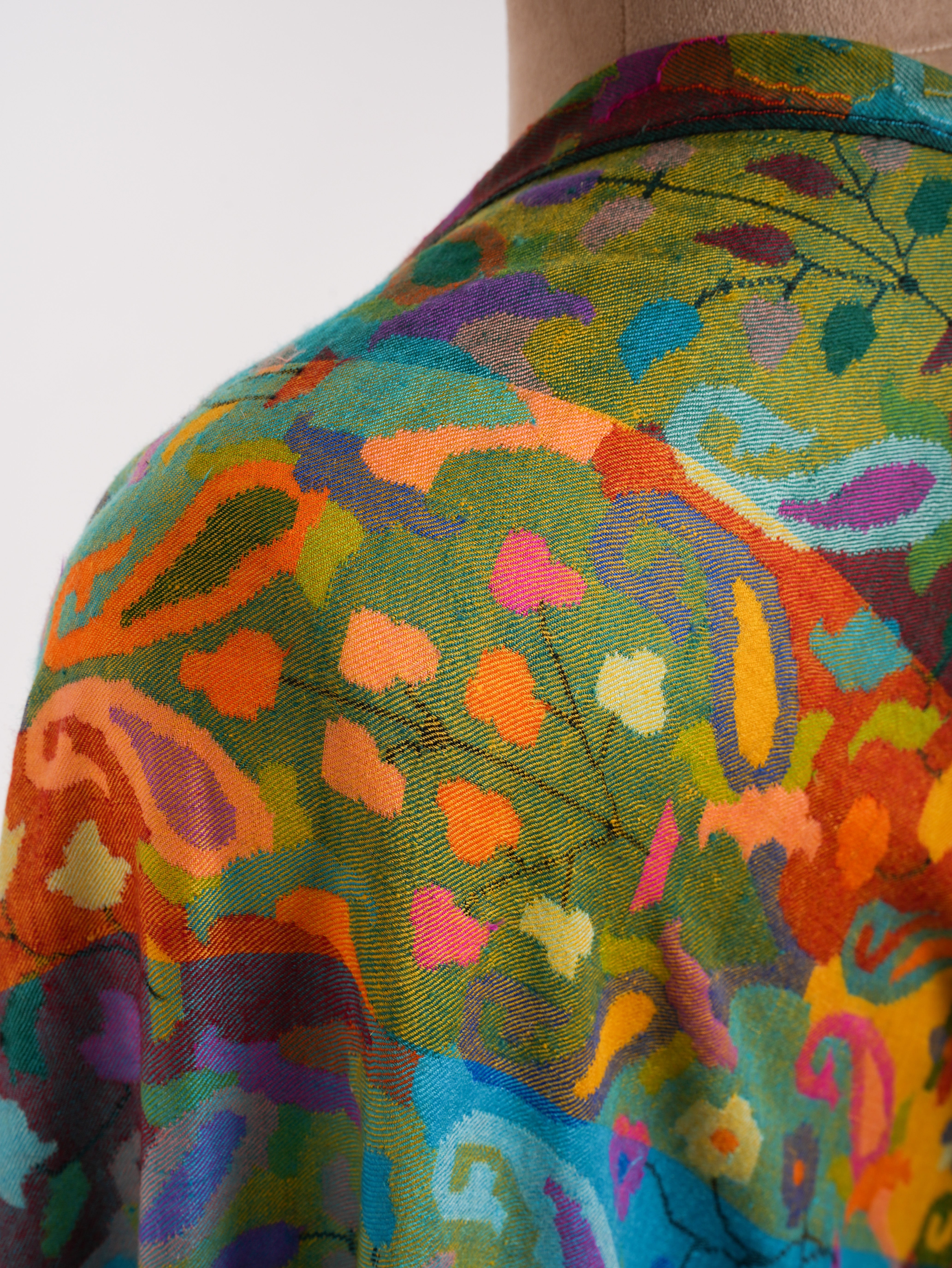 Four Color Handwoven Authentic Kani Pashmina Shawl