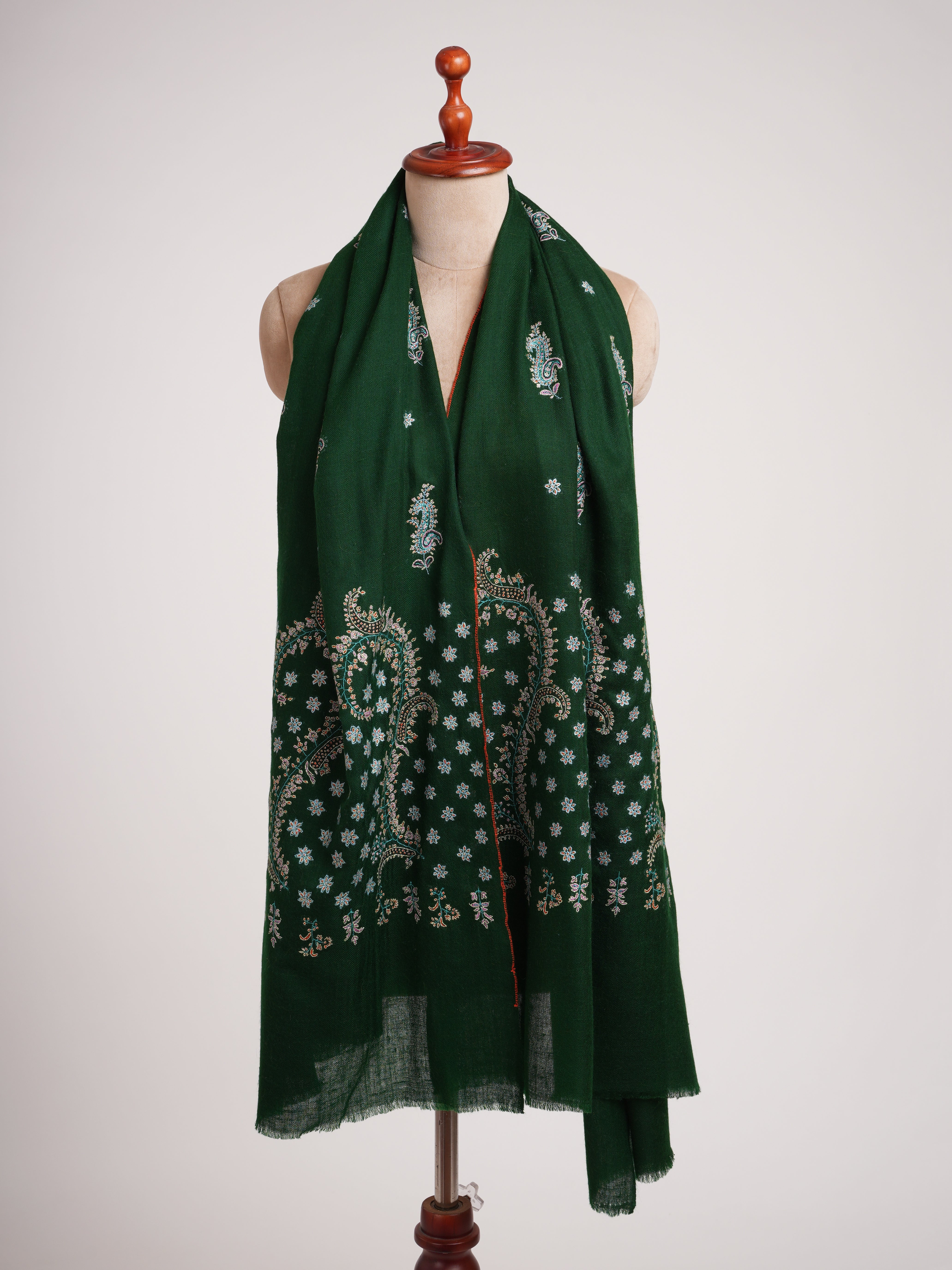 Bottle Green Soft Premium Pashmina Shawl