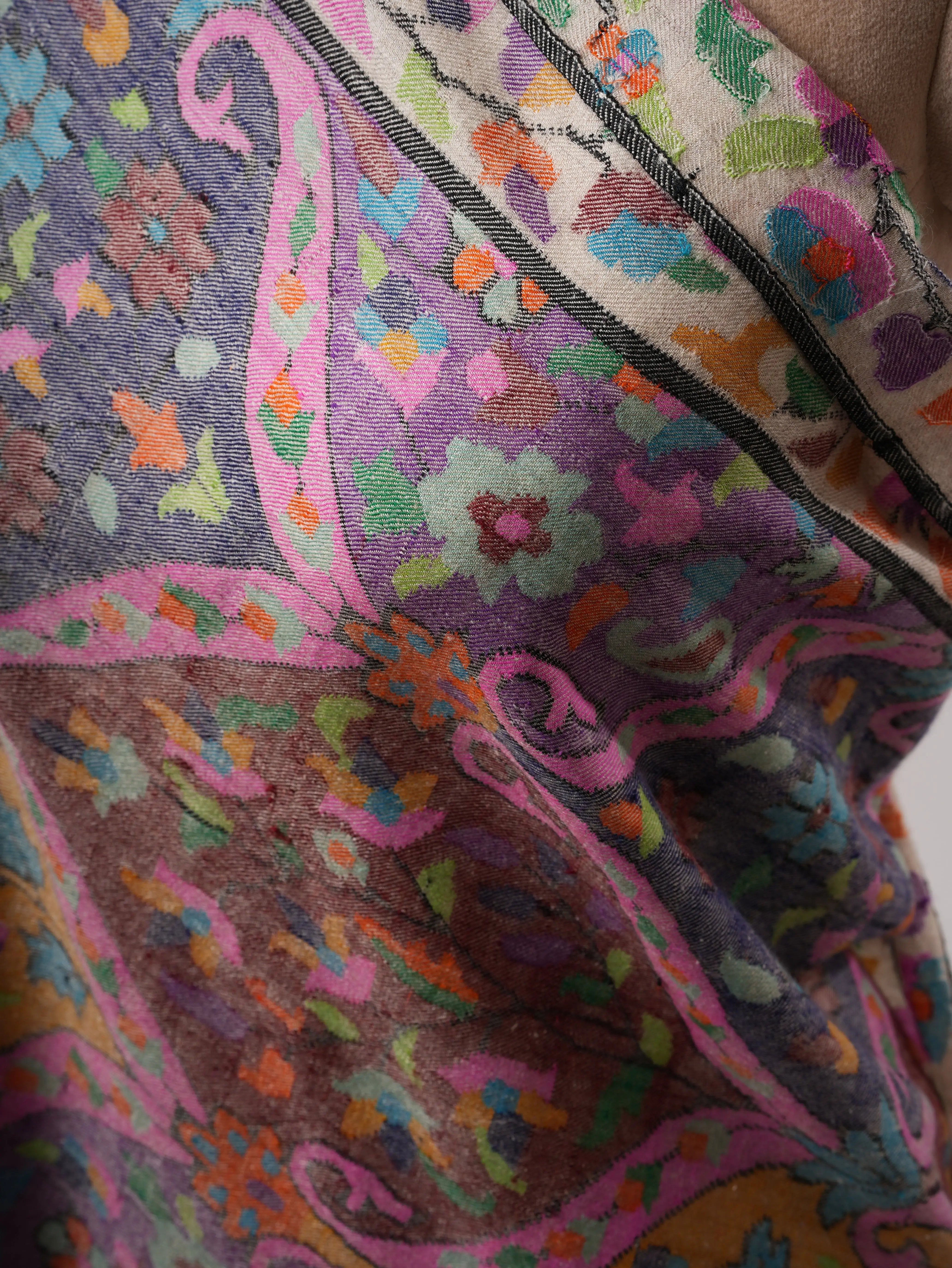 Handwoven Pure Kashmiri Kani Pashmina Shawl Shahkaar