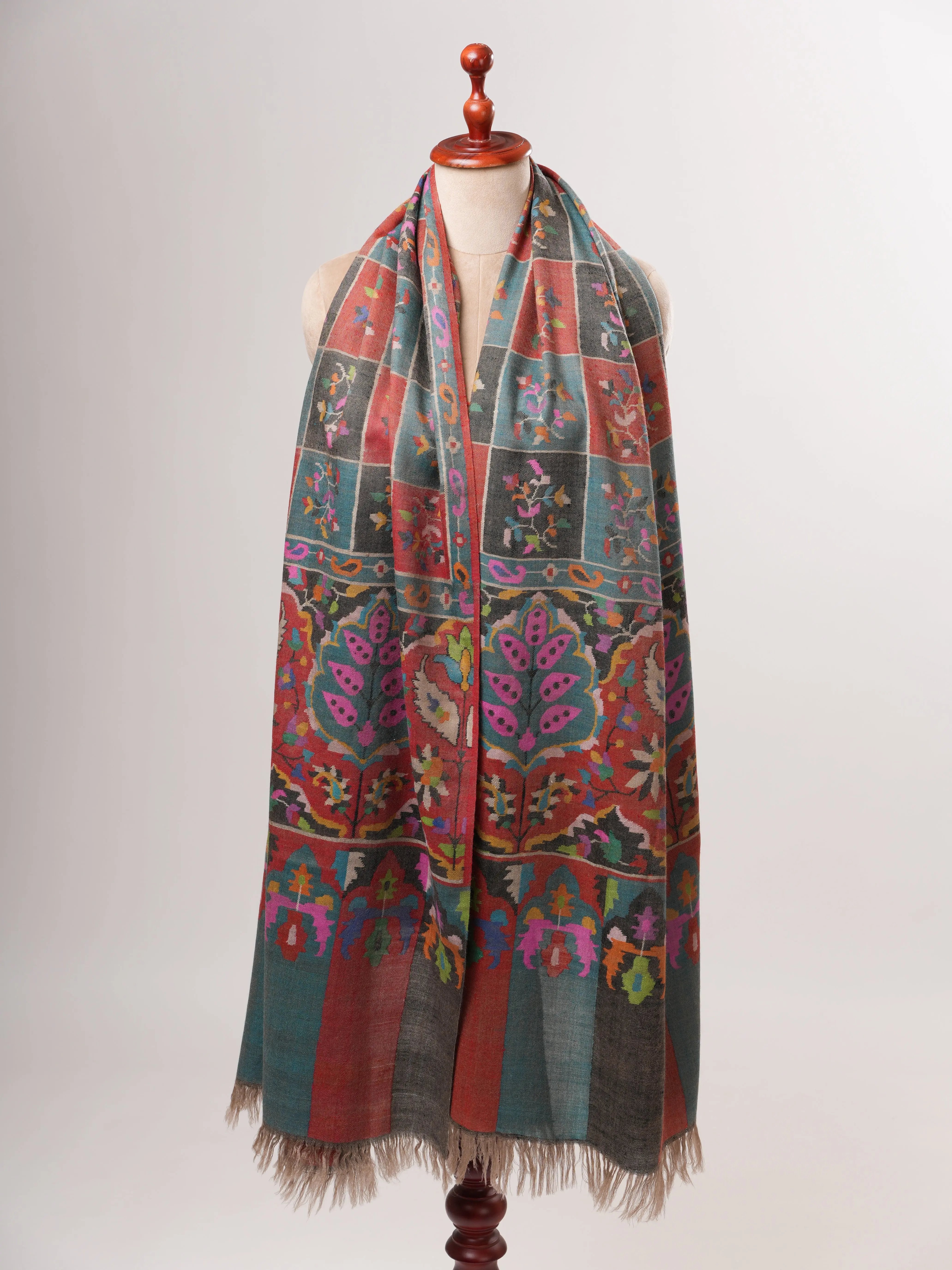 Handloomed Kashmiri Pure Kani Pashmina Shawl Shahkaar