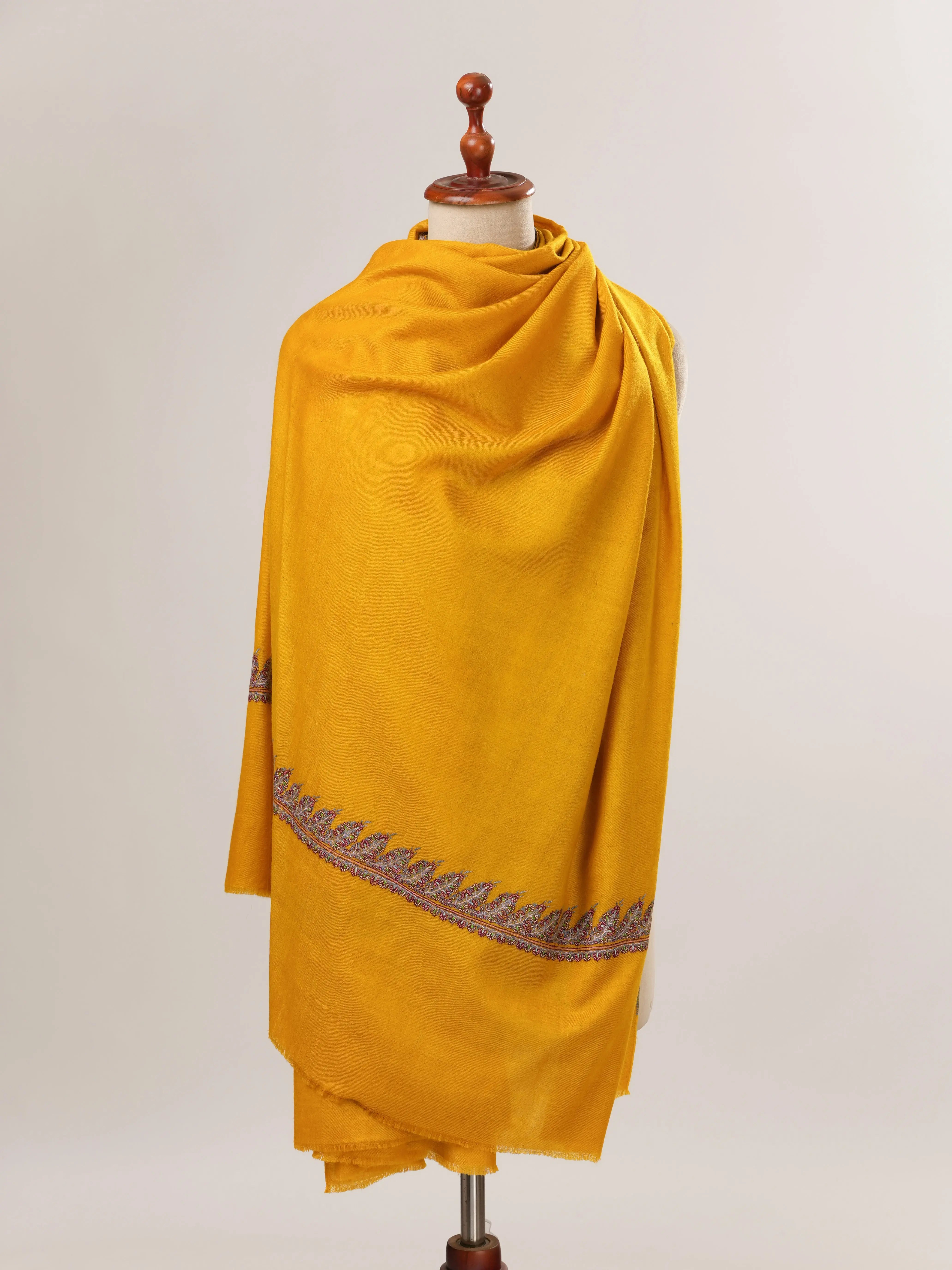 Hand Needlework Neemdaur Pure Soft Pashmina Shawl Shahkaar.com