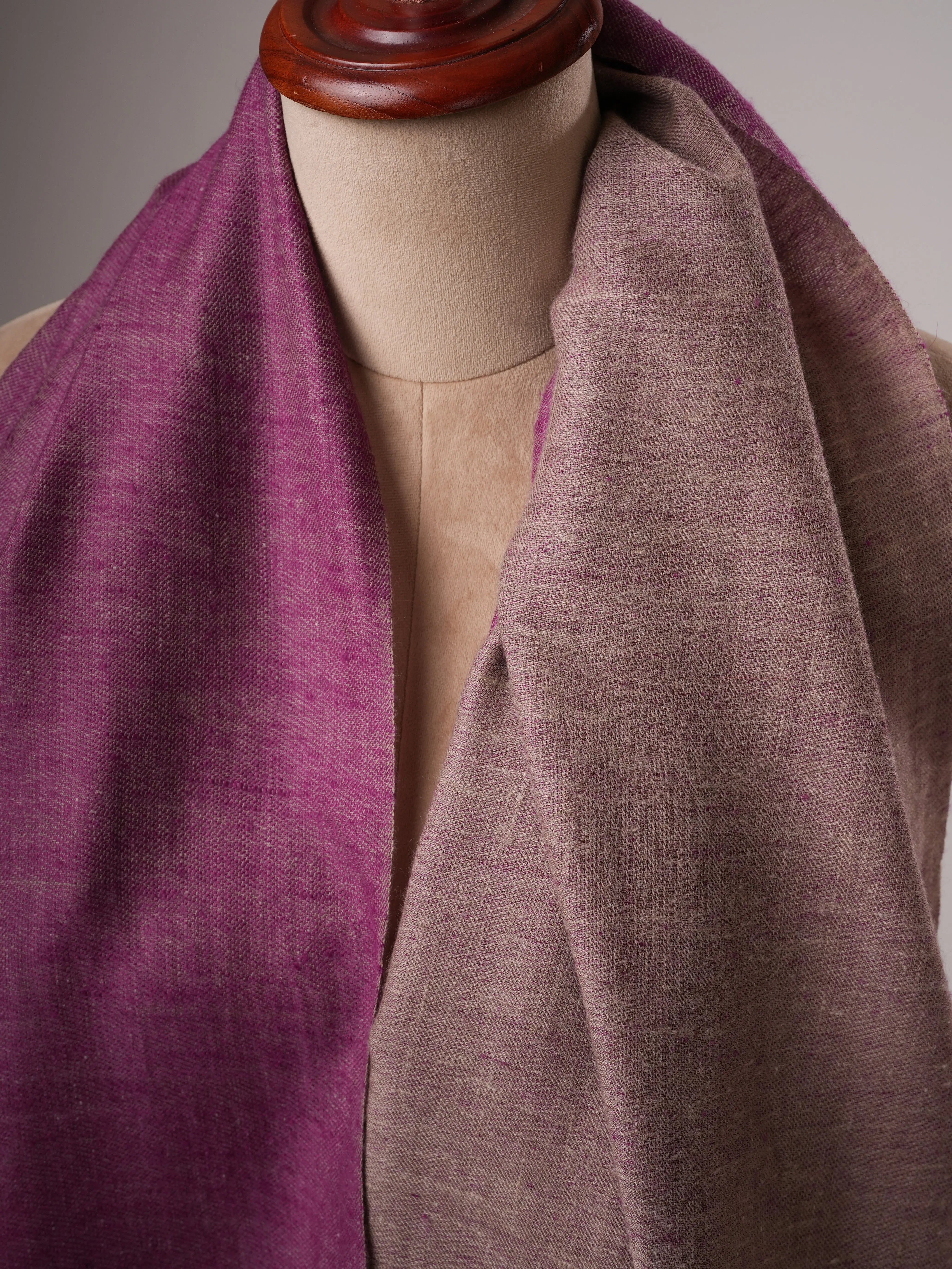 Feather Soft Dual Tone Handwoven Pashmina Shawl Shahkaar