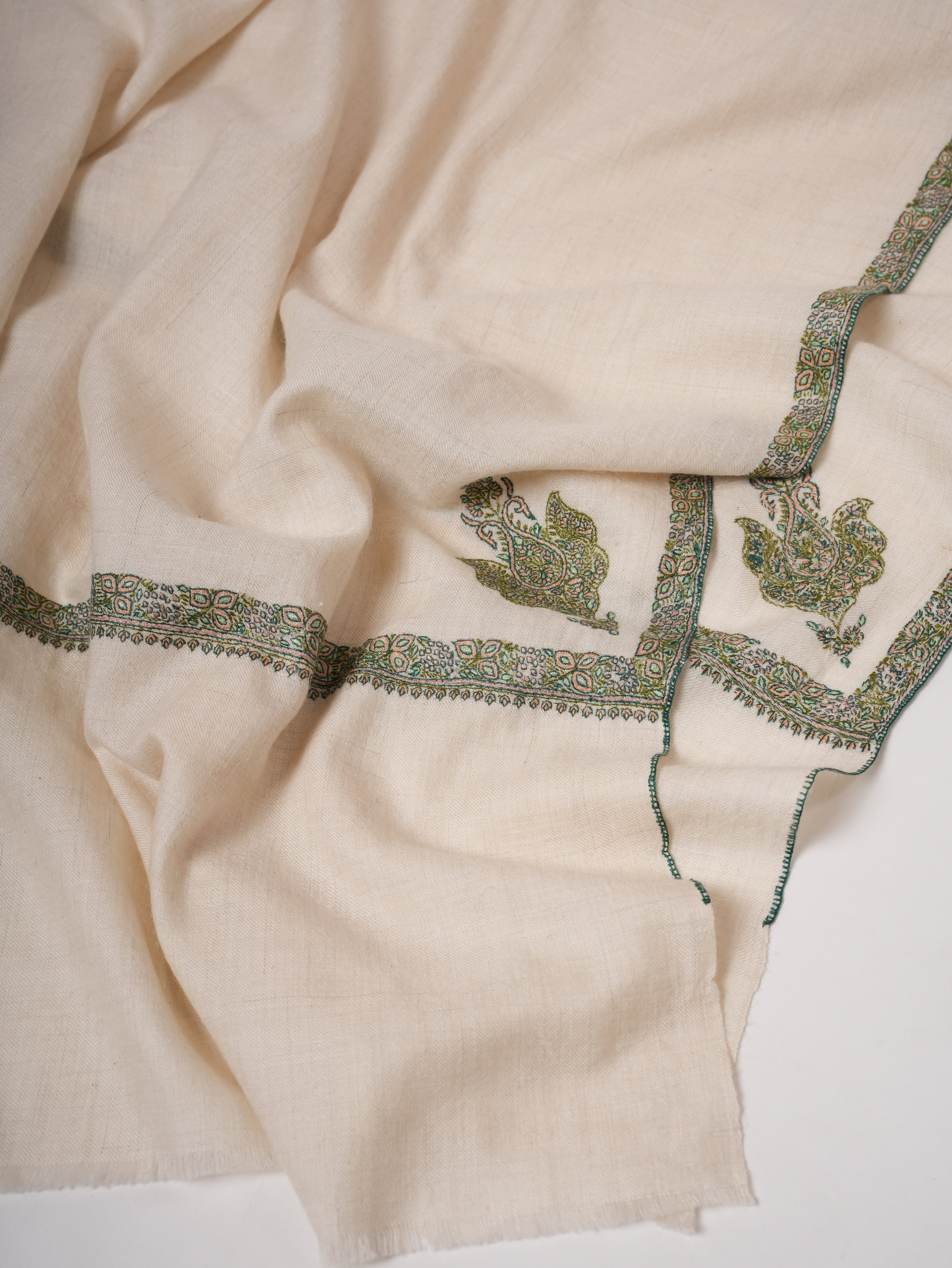 Hashia Sozni Embroidered Shahkaar Pashmina Shawl Shahkaar