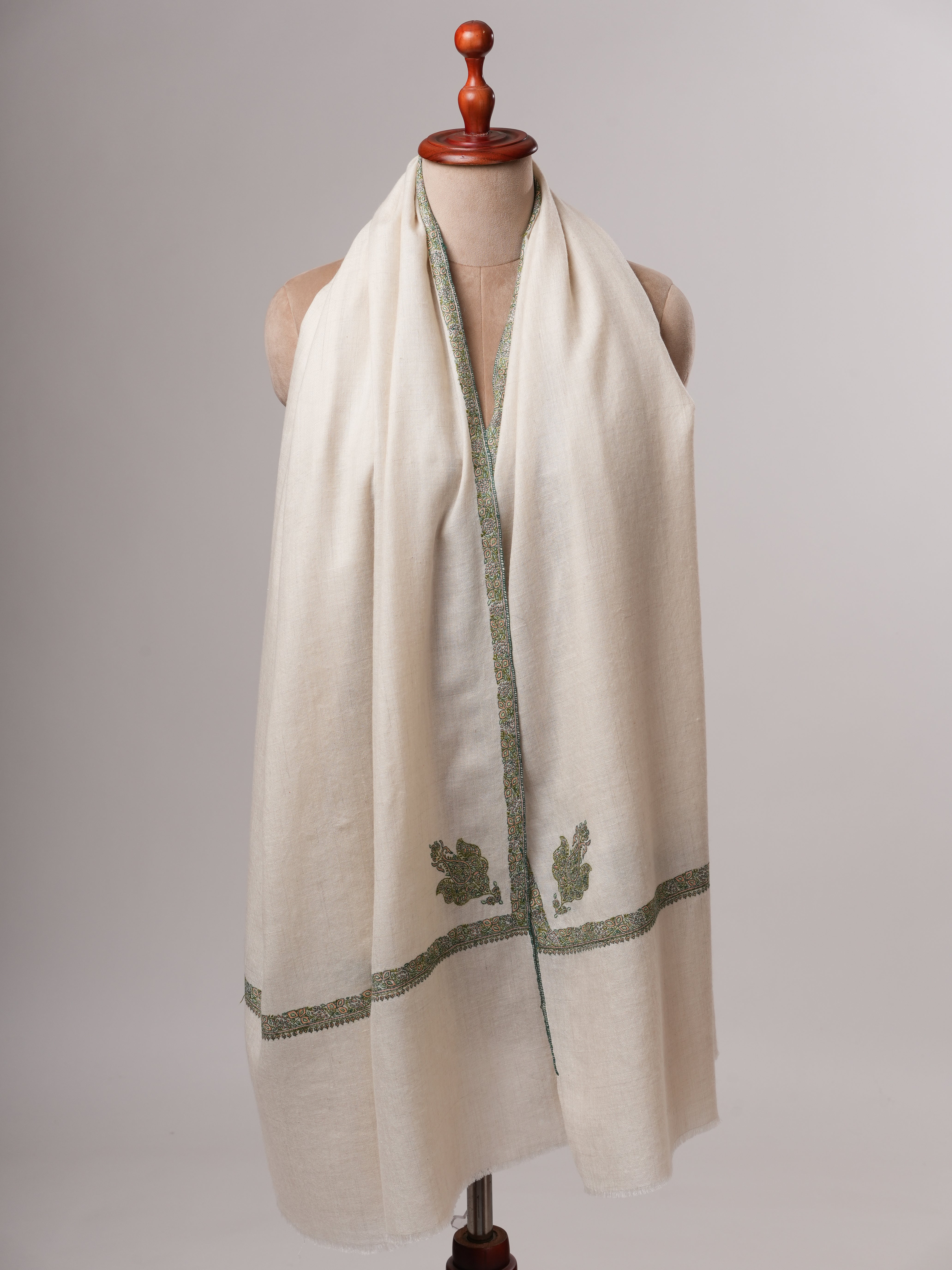 Hashia Sozni Embroidered Shahkaar Pashmina Shawl Shahkaar