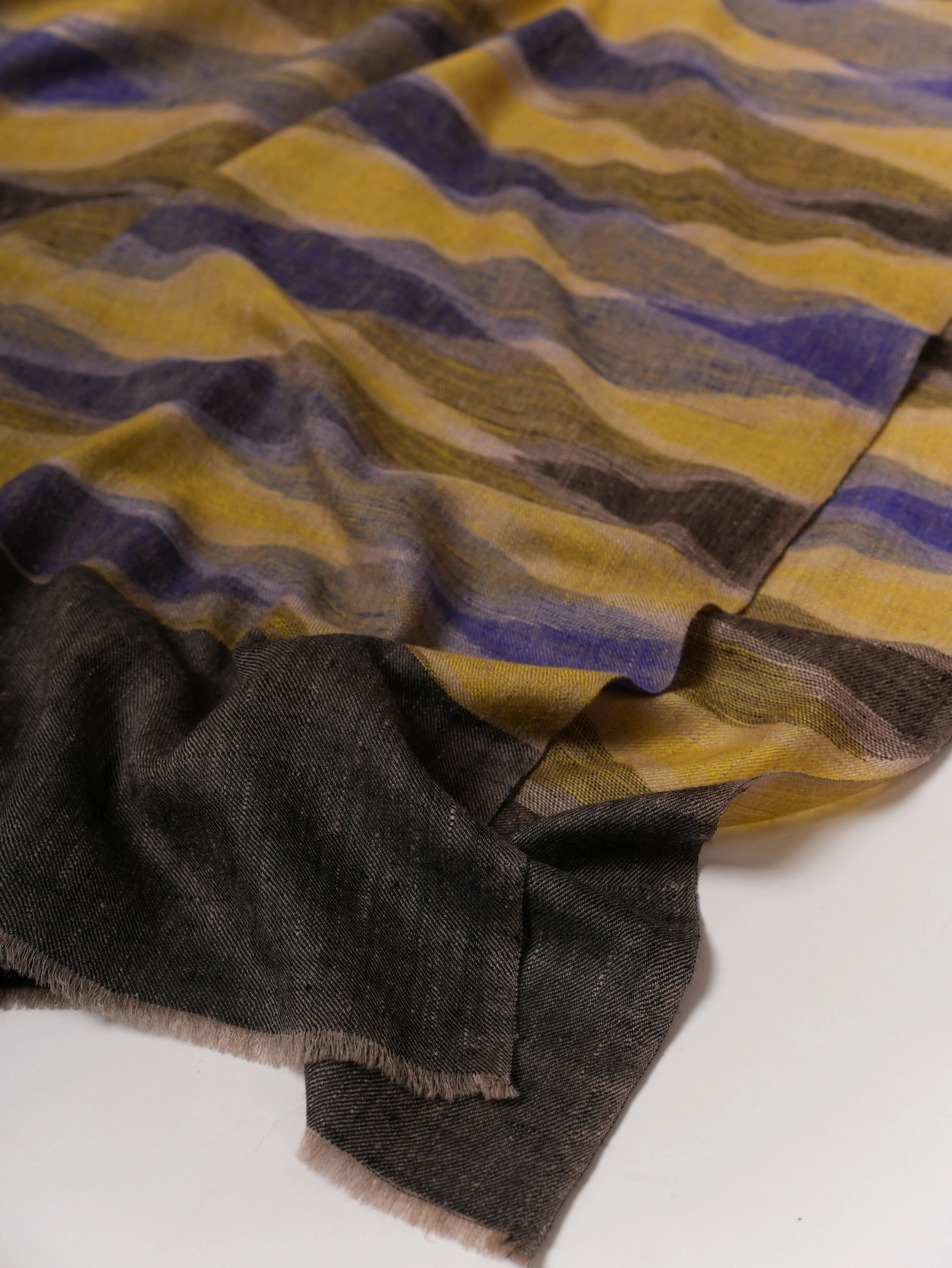 Artisan Crafted featherlight Ikat Pure Pashmina Shawl Shahkaar