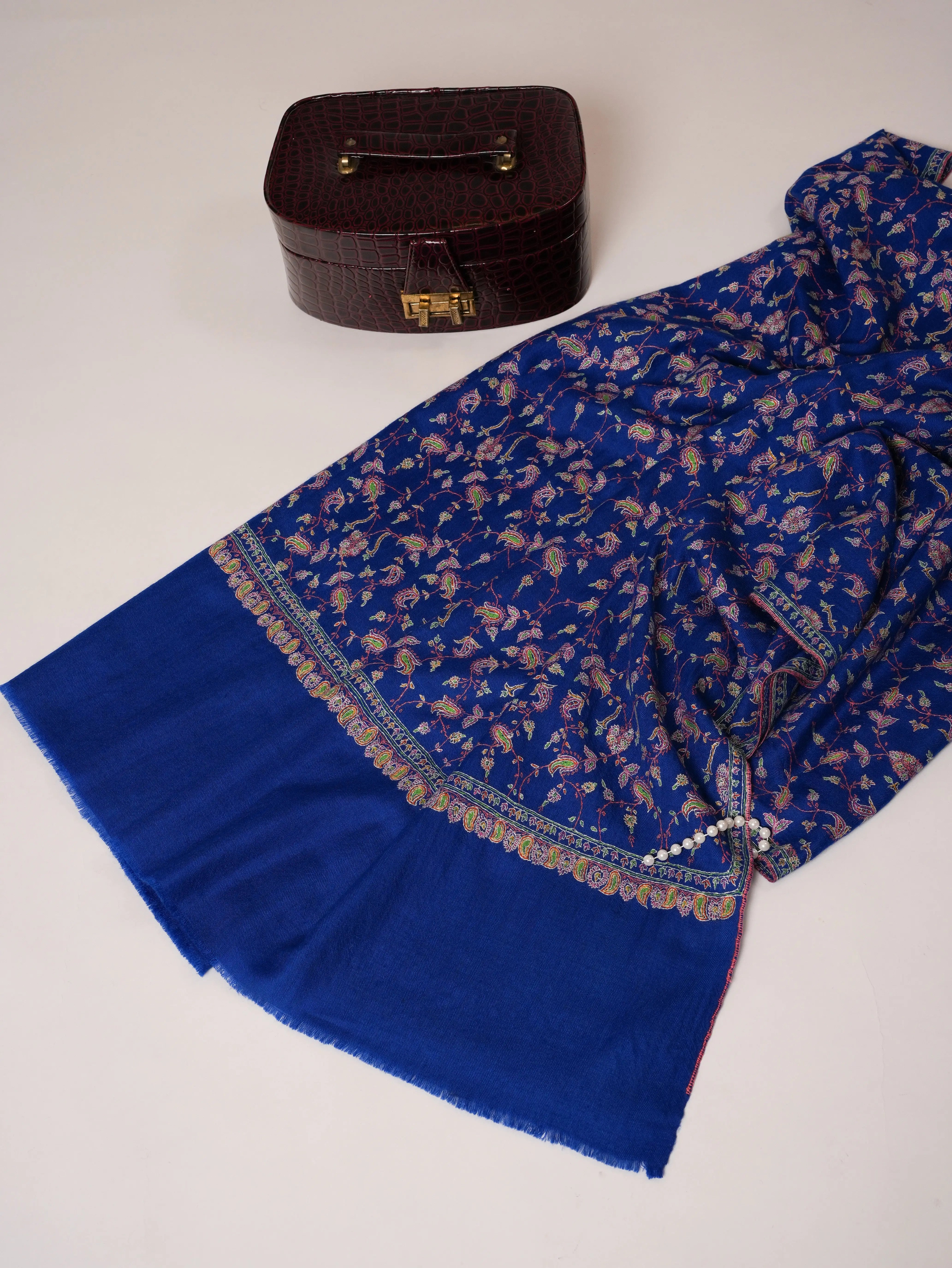 Hand Embroidered All Over Jali Pure Pashmina Shawl Shahkaar Global