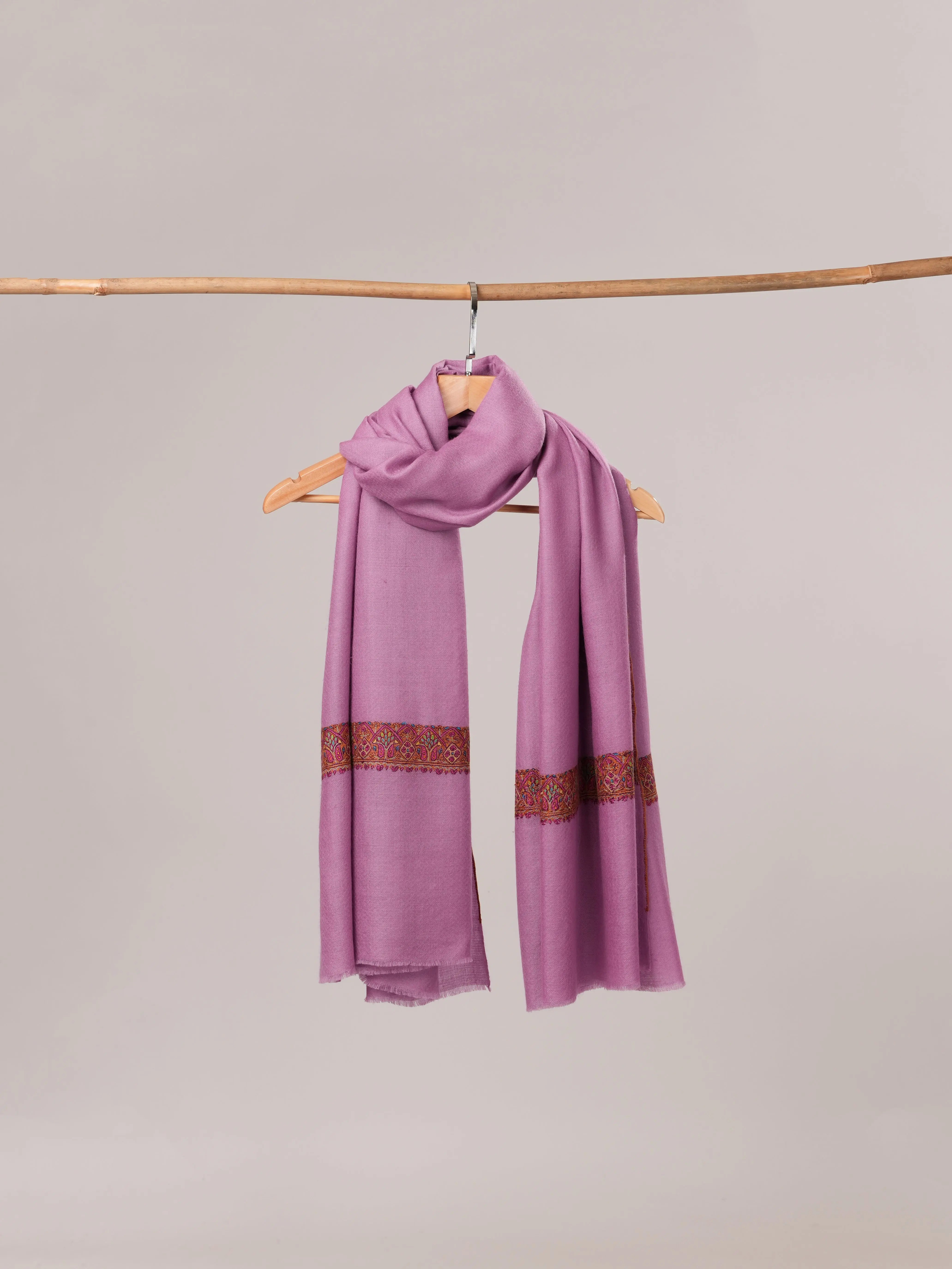 Hand Embroidered Neemdaur Soft Pashmina Shawl Shahkaar.com