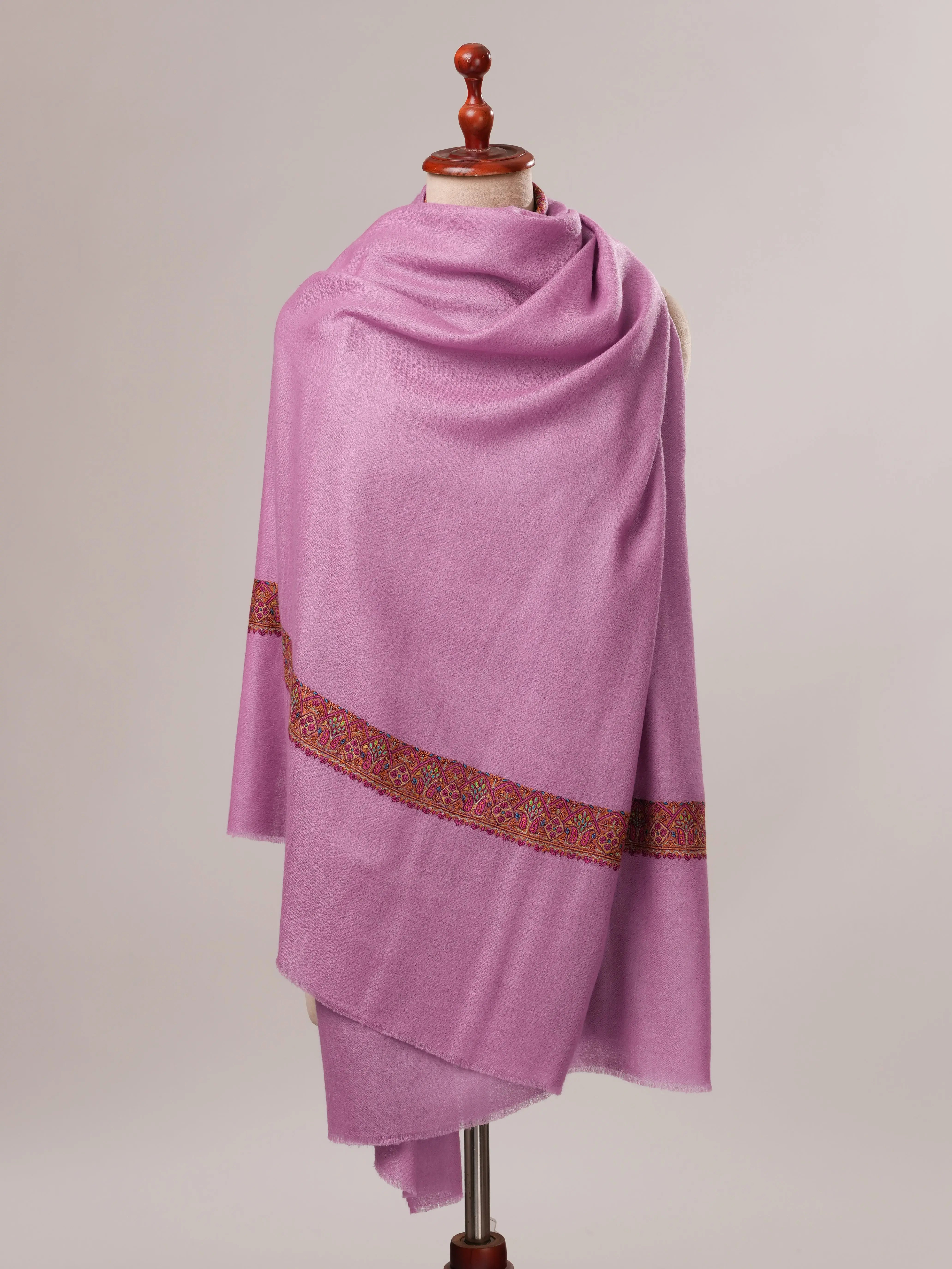 Hand Embroidered Neemdaur Soft Pashmina Shawl Shahkaar.com