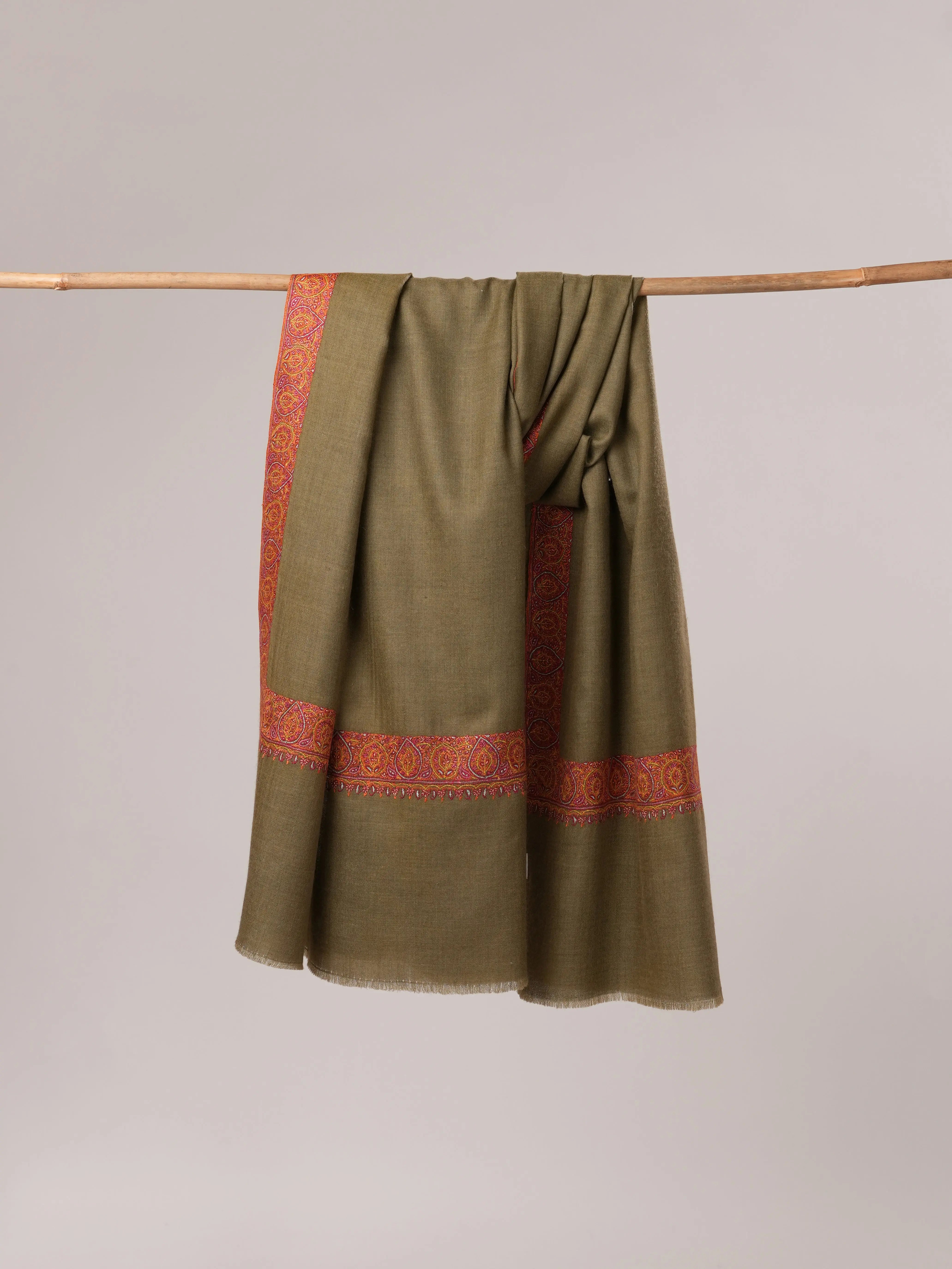 Classic Neemdaur Hand Embroidered Pure Pashmina Shawl Shahkaar.com