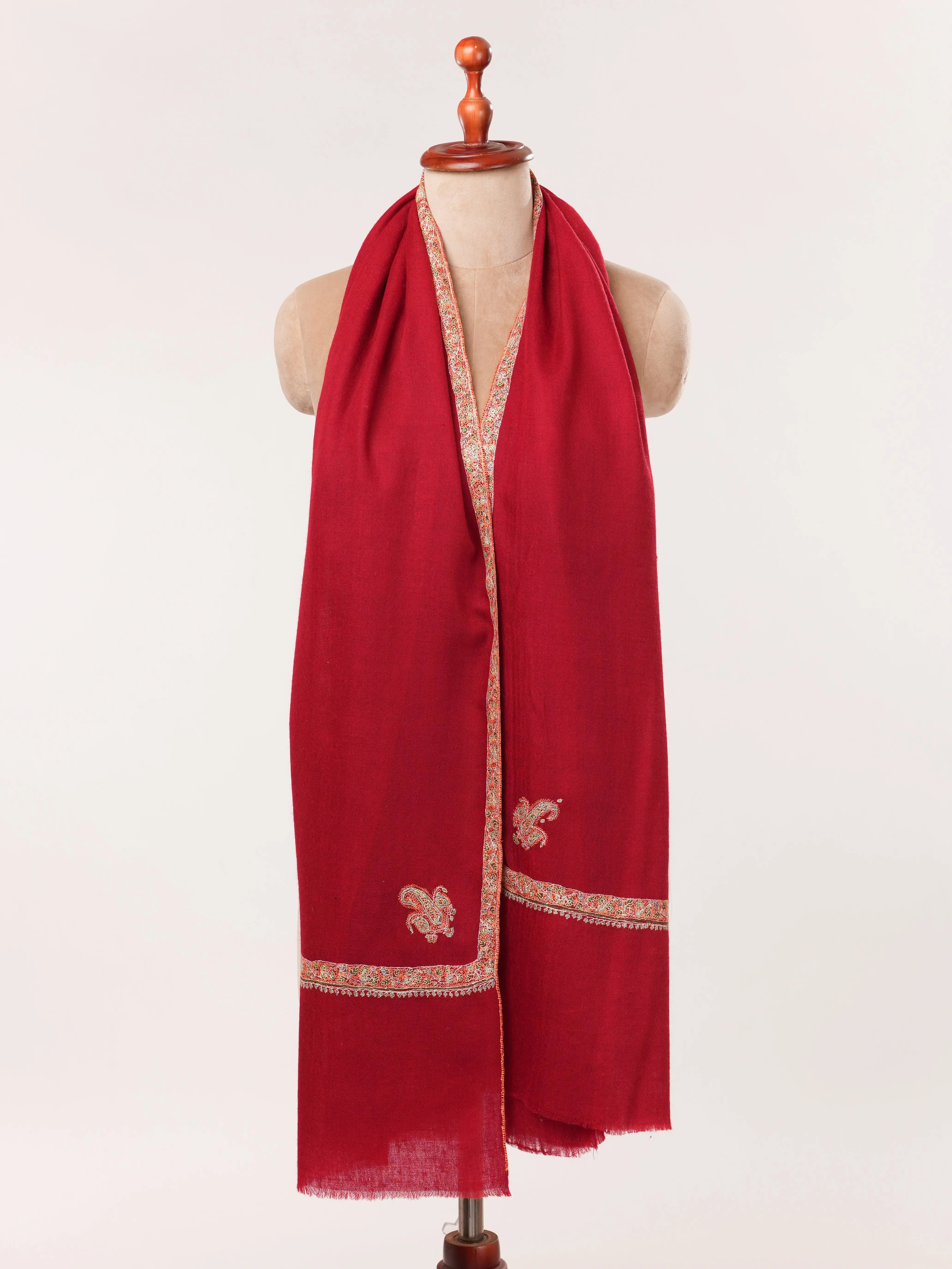 Hashia Hand Embroidered Featherlight Cashmere Scarf Shahkaar.com