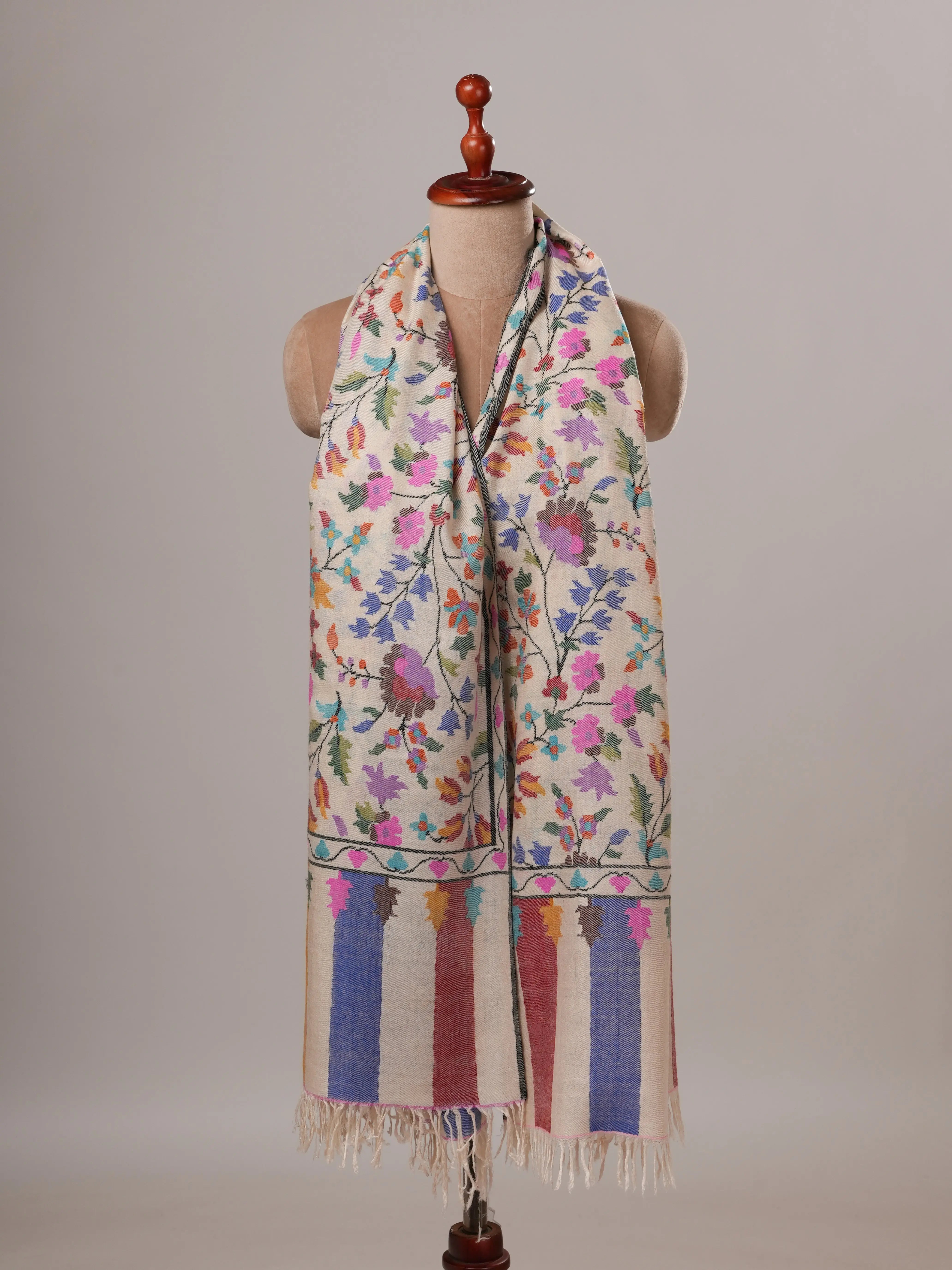 Floral Handwoven Kani Pashmina Shawl Shahkaar Global