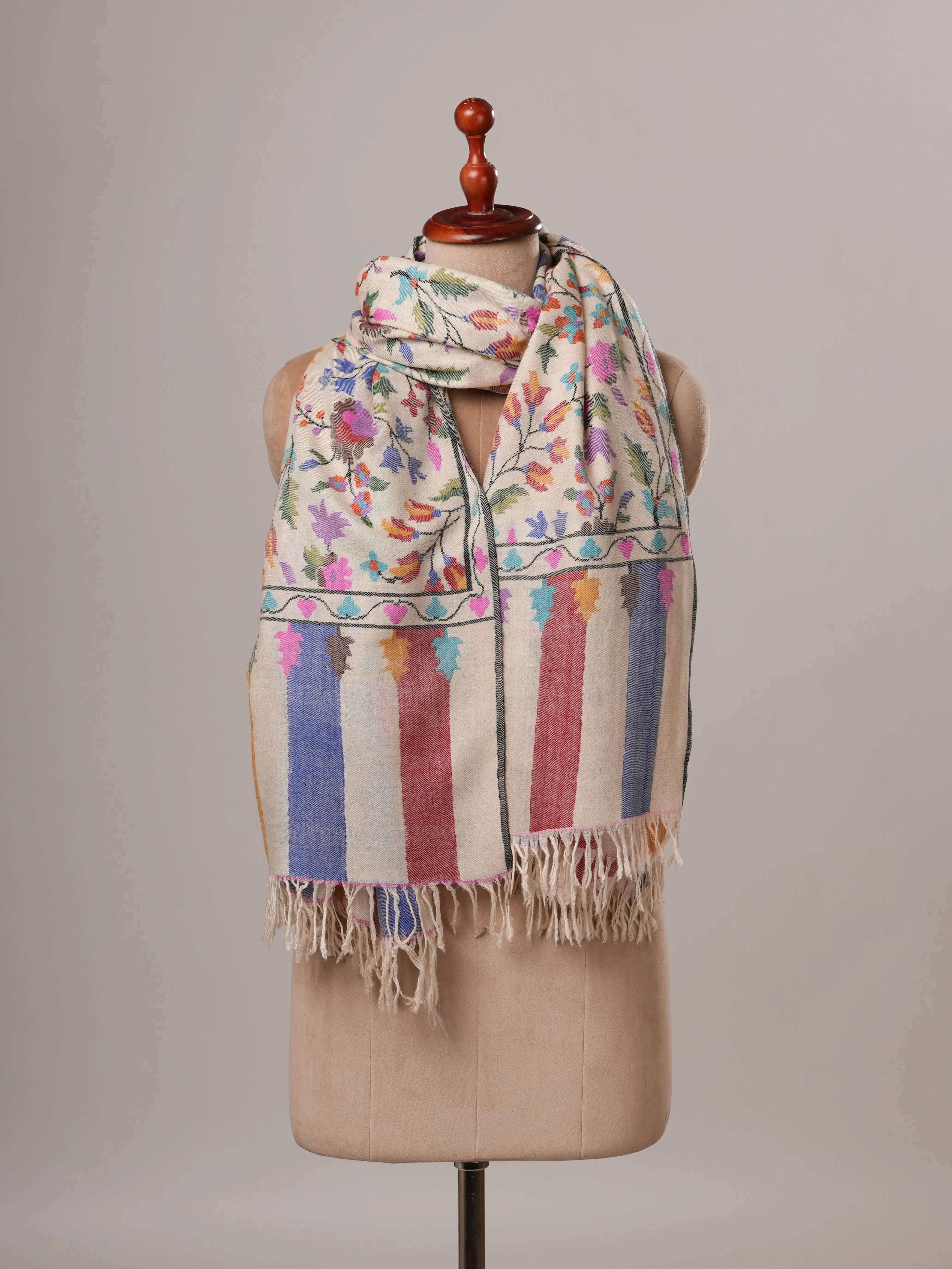 Floral Handwoven Kani Pashmina Shawl Shahkaar Global