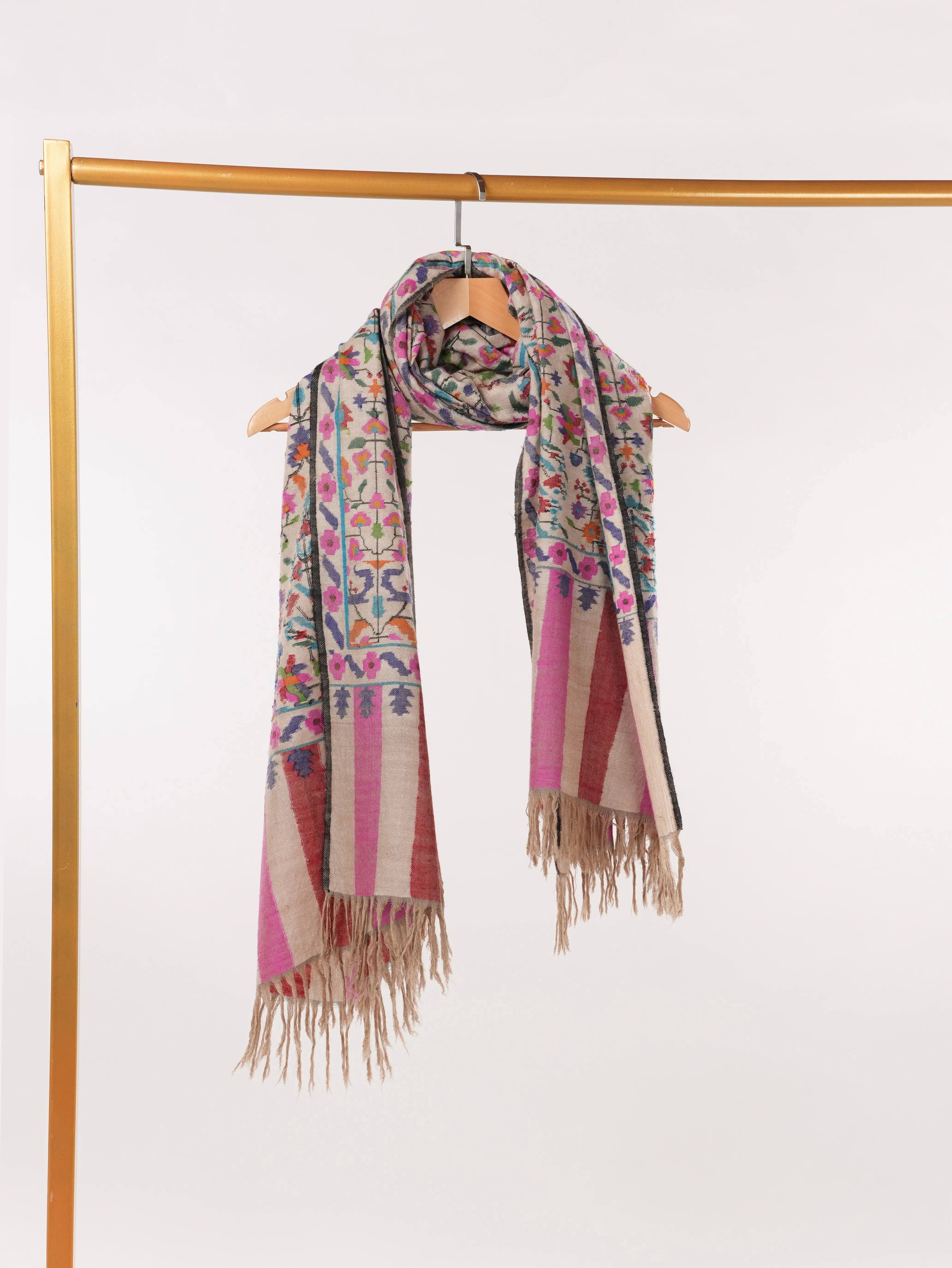 Kani Elegant Handwoven Pashmina Dress Shawl Shahkaar.com