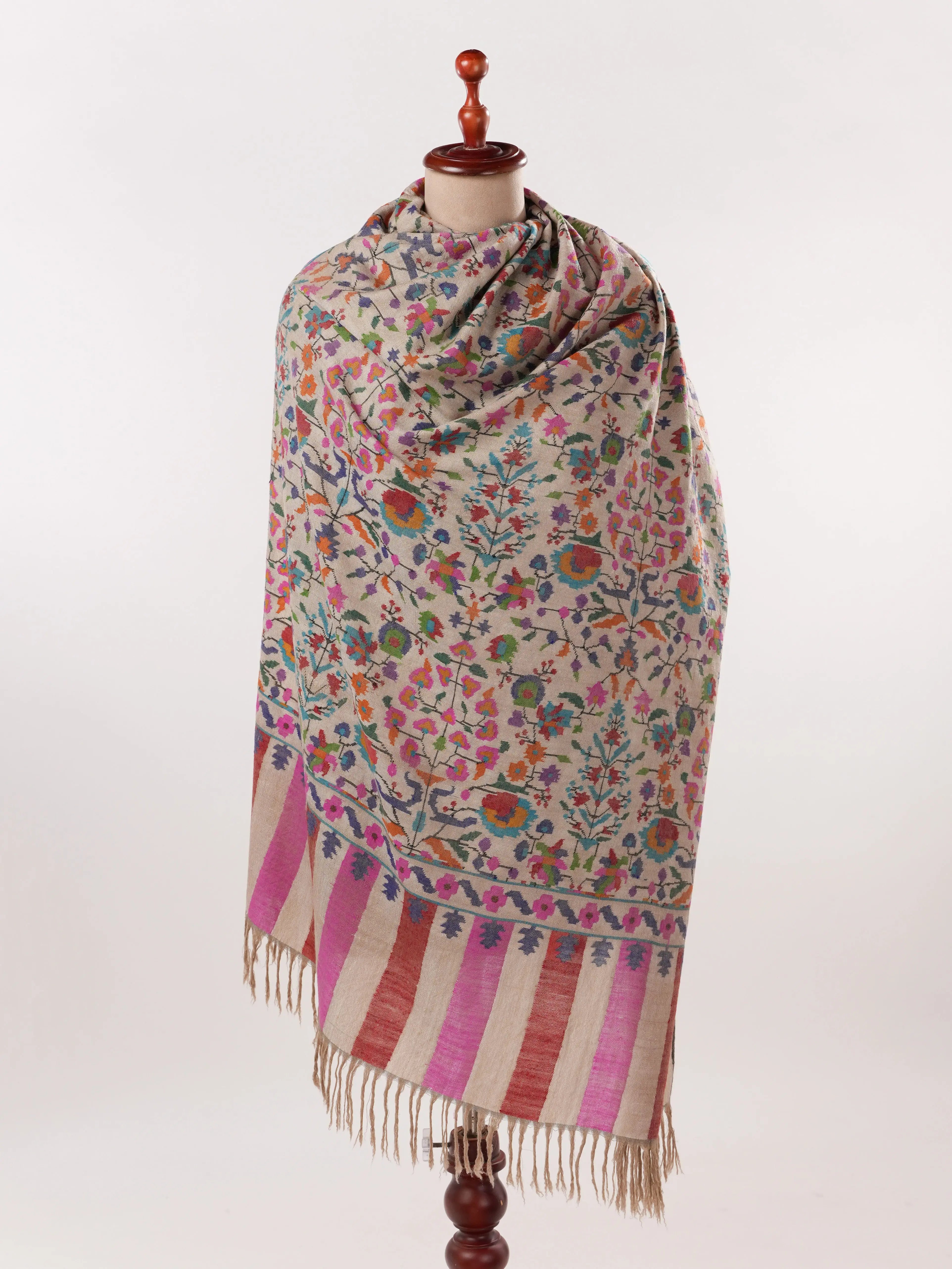 Kani Elegant Handwoven Pashmina Dress Shawl Shahkaar.com