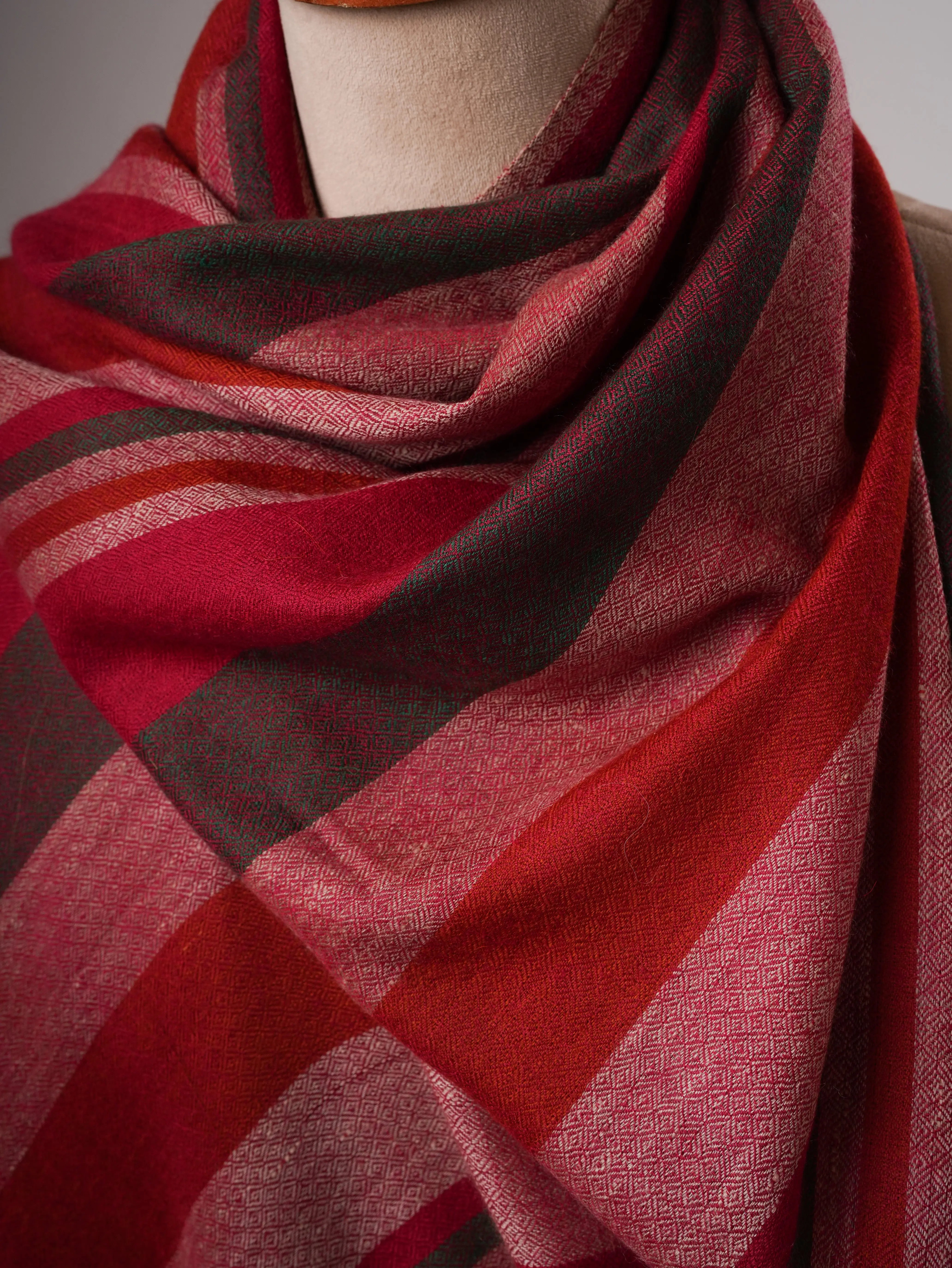 Contemporary Handloomed Baby Soft Pashmina Shawl Shahkaar