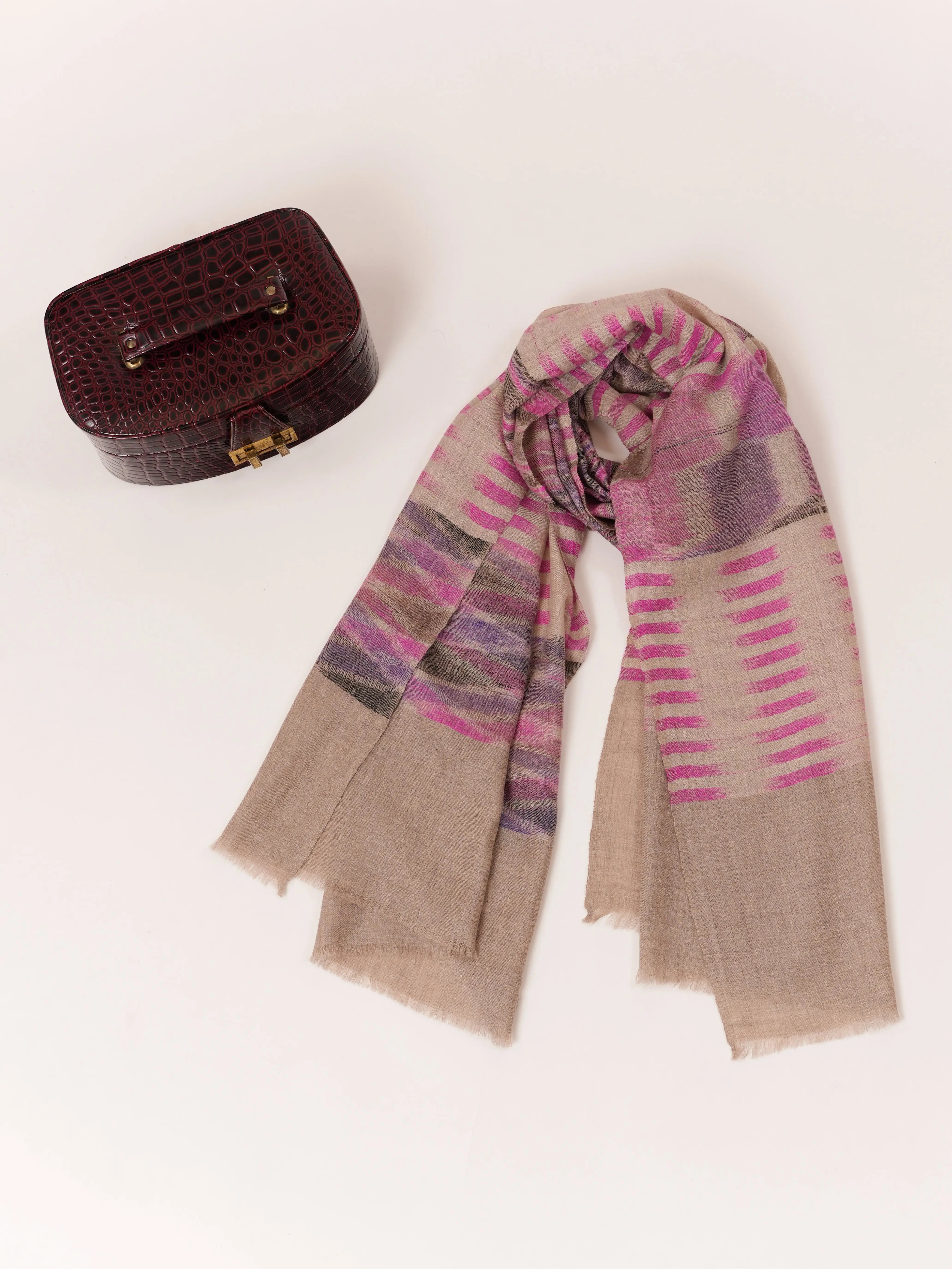 Featherlight Handwoven Indian Cashmere Scarf Shahkaar.com