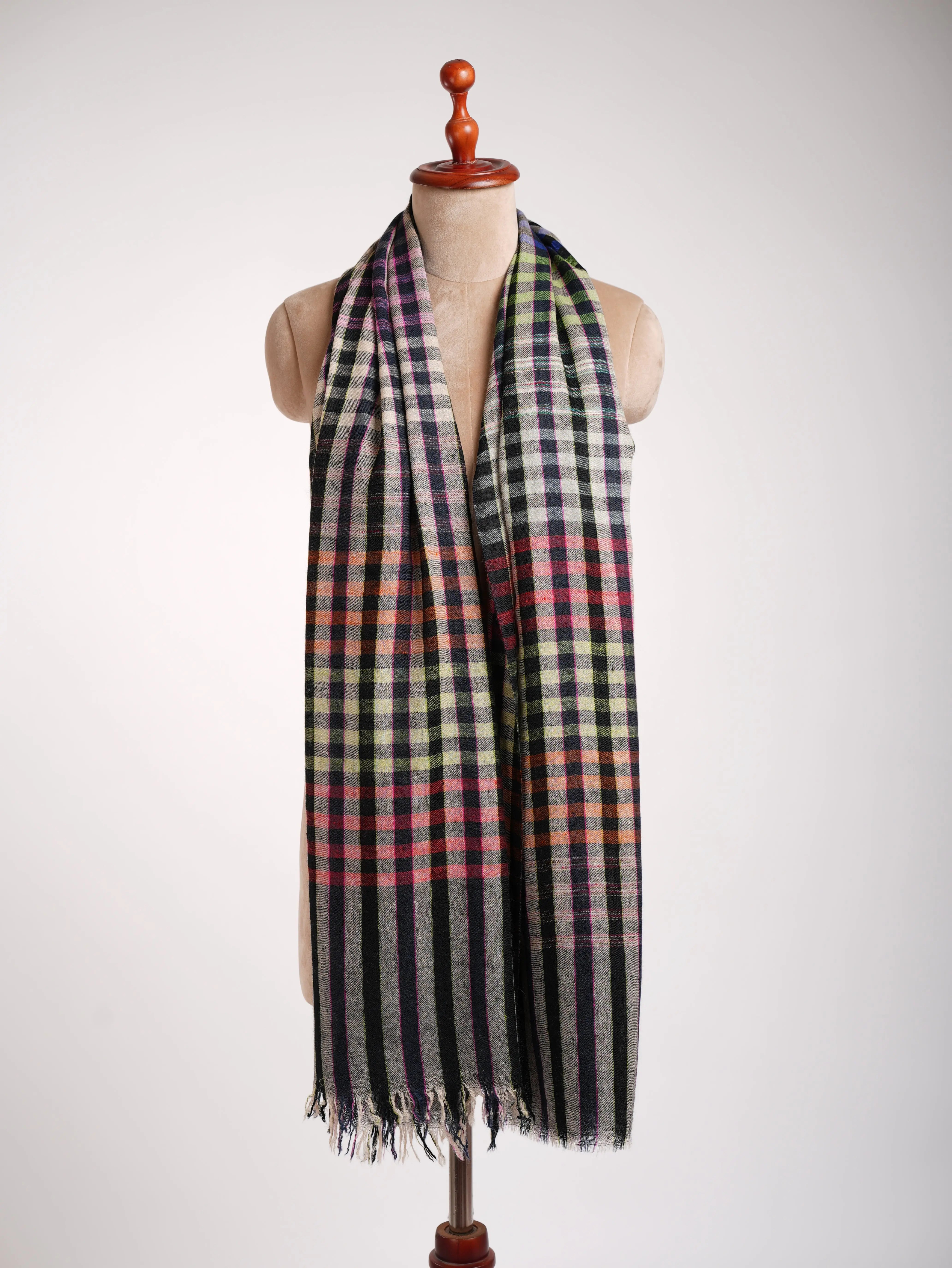 Contemporary Handwoven Pure Cashmere Scarf Shahkaar