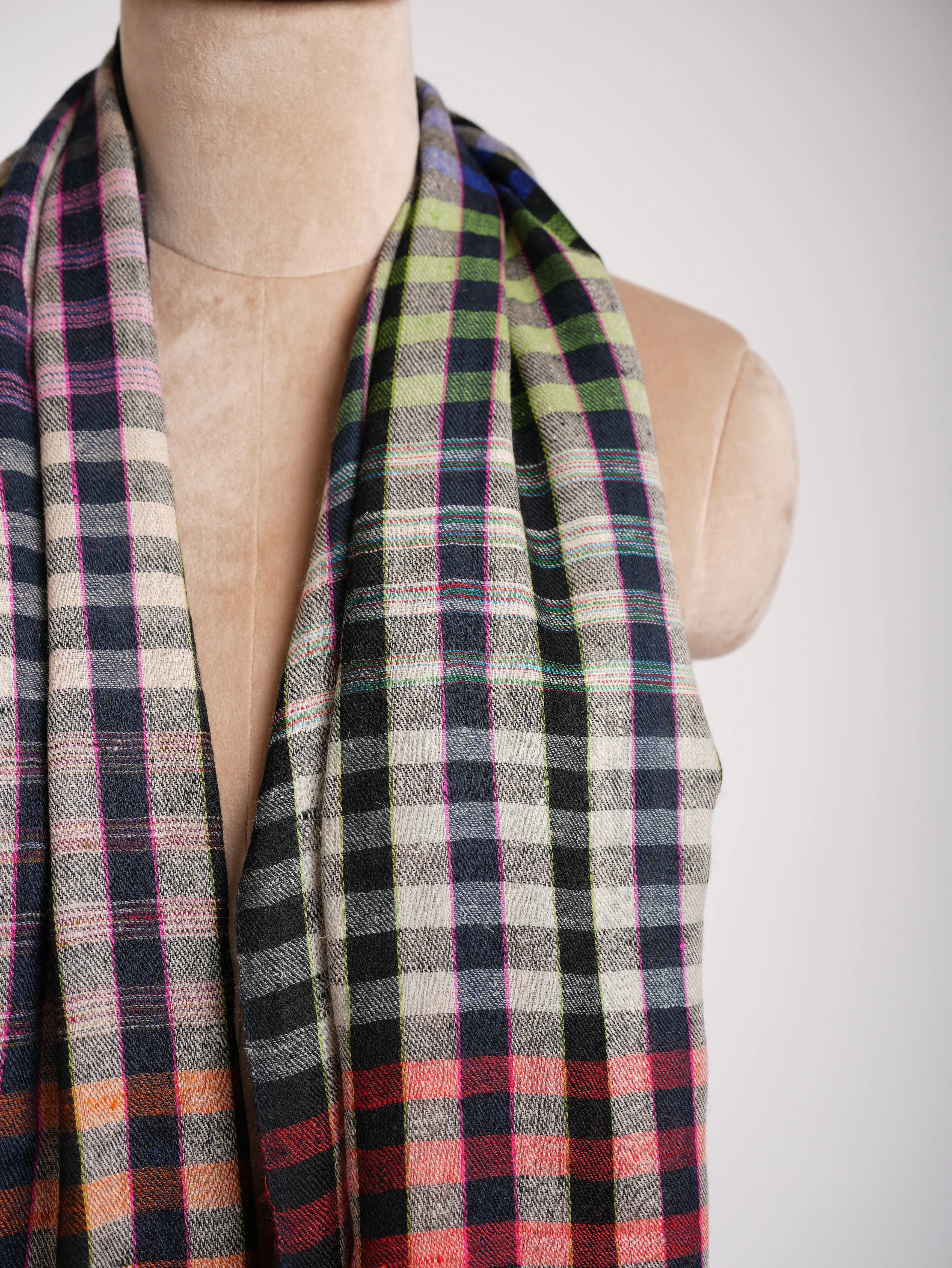Contemporary Handwoven Pure Cashmere Scarf Shahkaar
