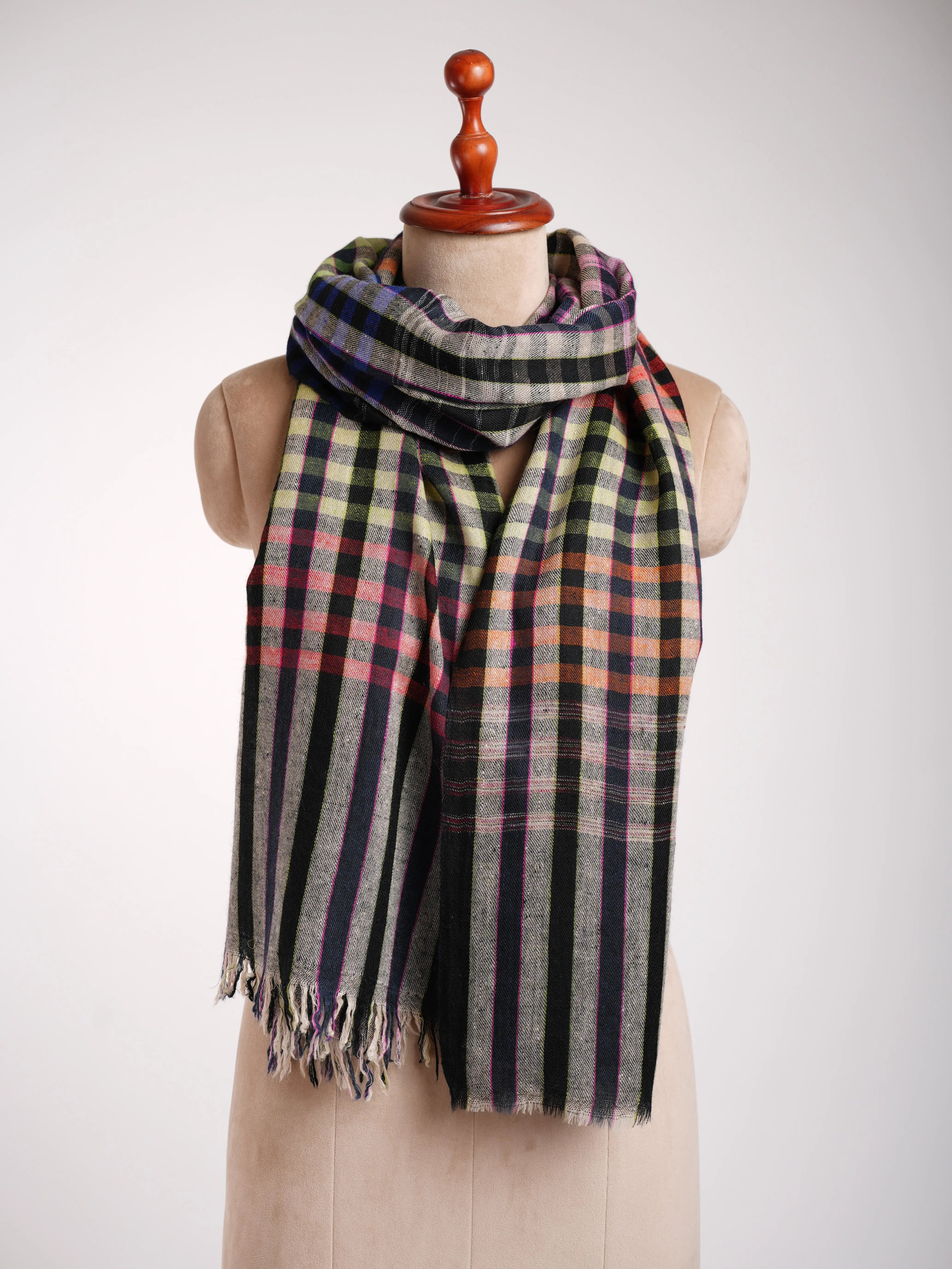 Contemporary Handwoven Pure Cashmere Scarf Shahkaar