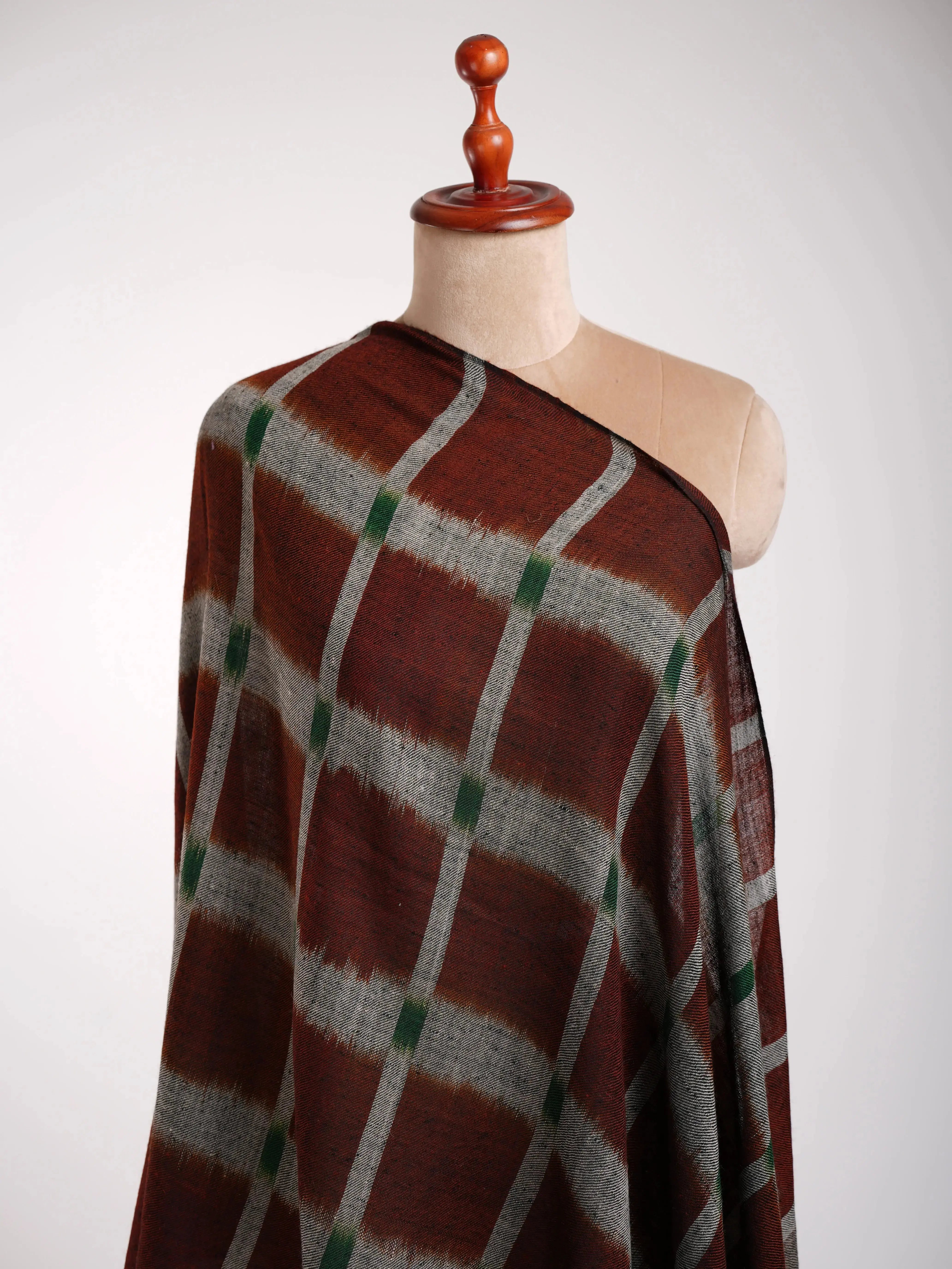 Luxurious Contemporary Ikat Handwoven Cashmere Wrap - Shahkaar