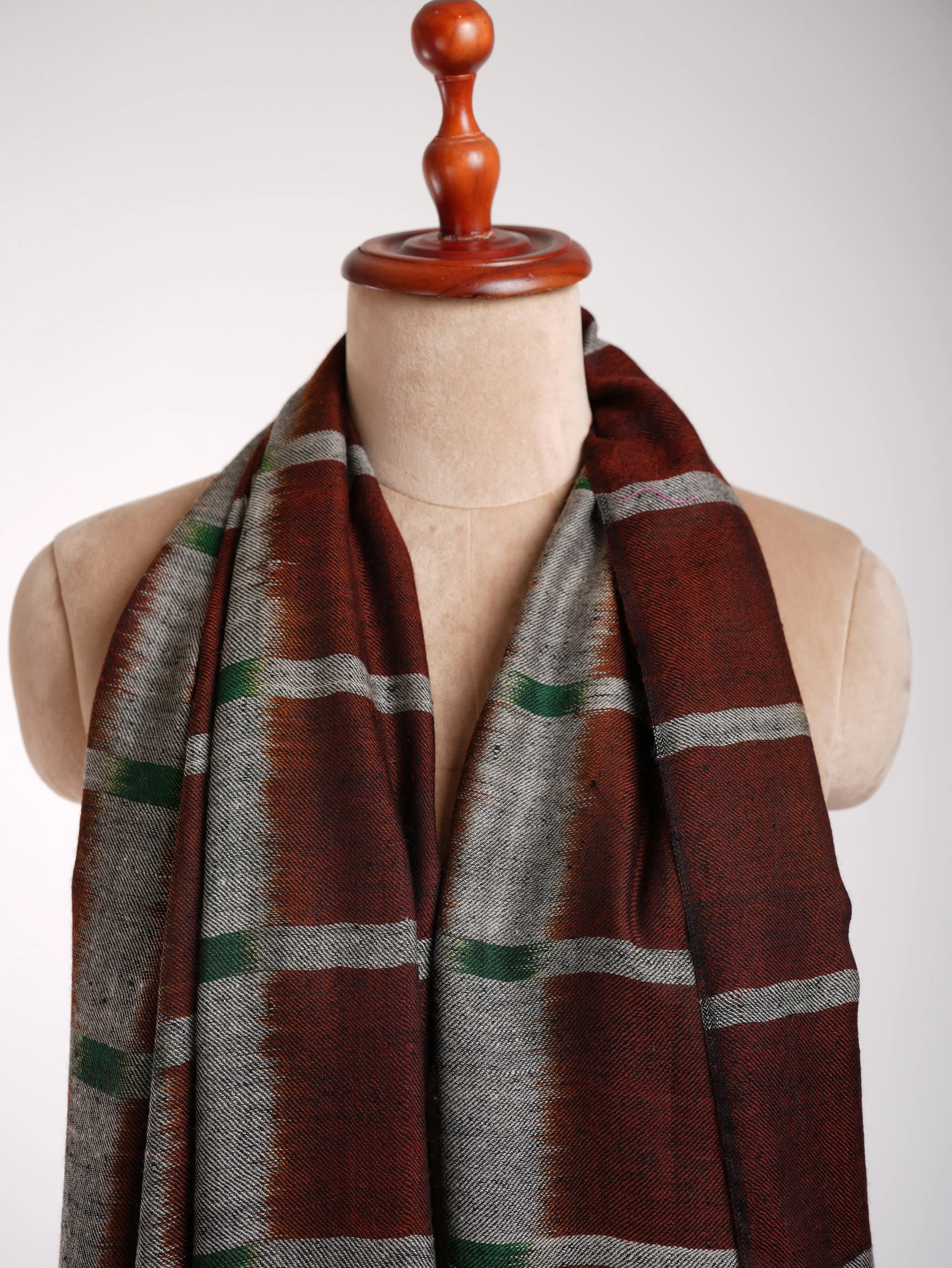 Luxurious Contemporary Ikat Handwoven Cashmere Wrap - Shahkaar