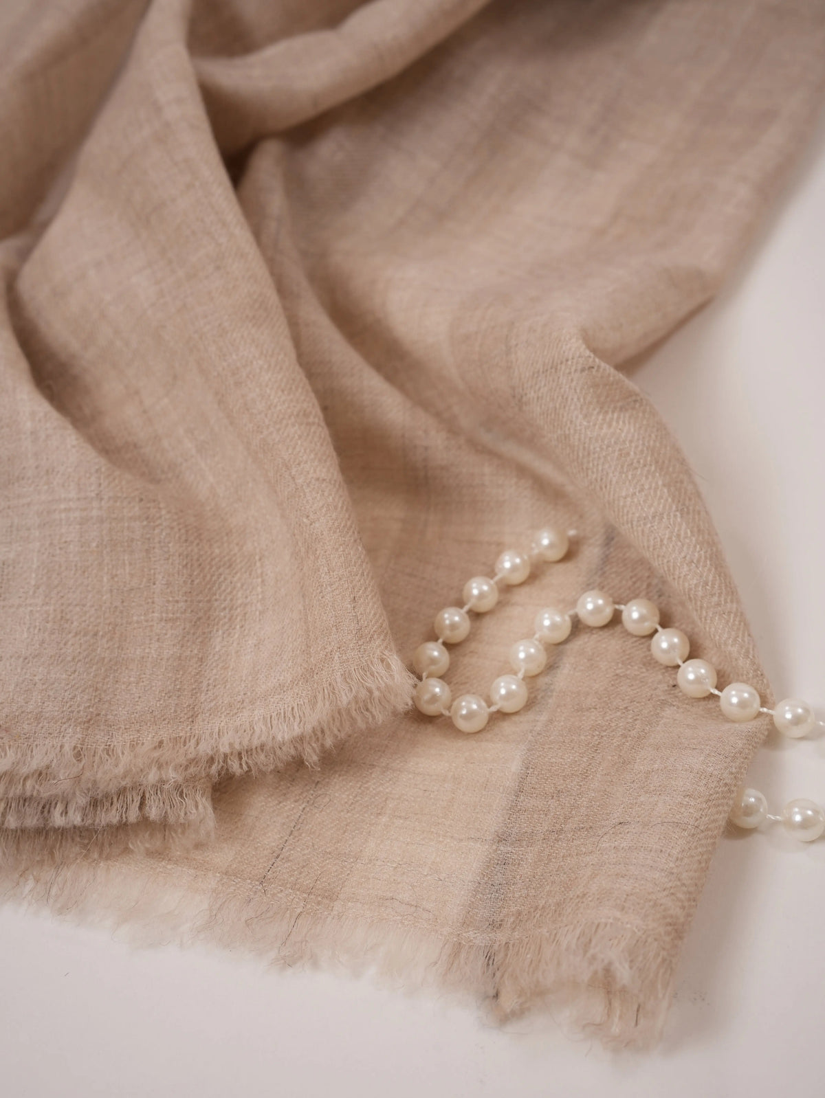 Natural Grey Stripe Baby Soft Cashmere Stole Shahkaar