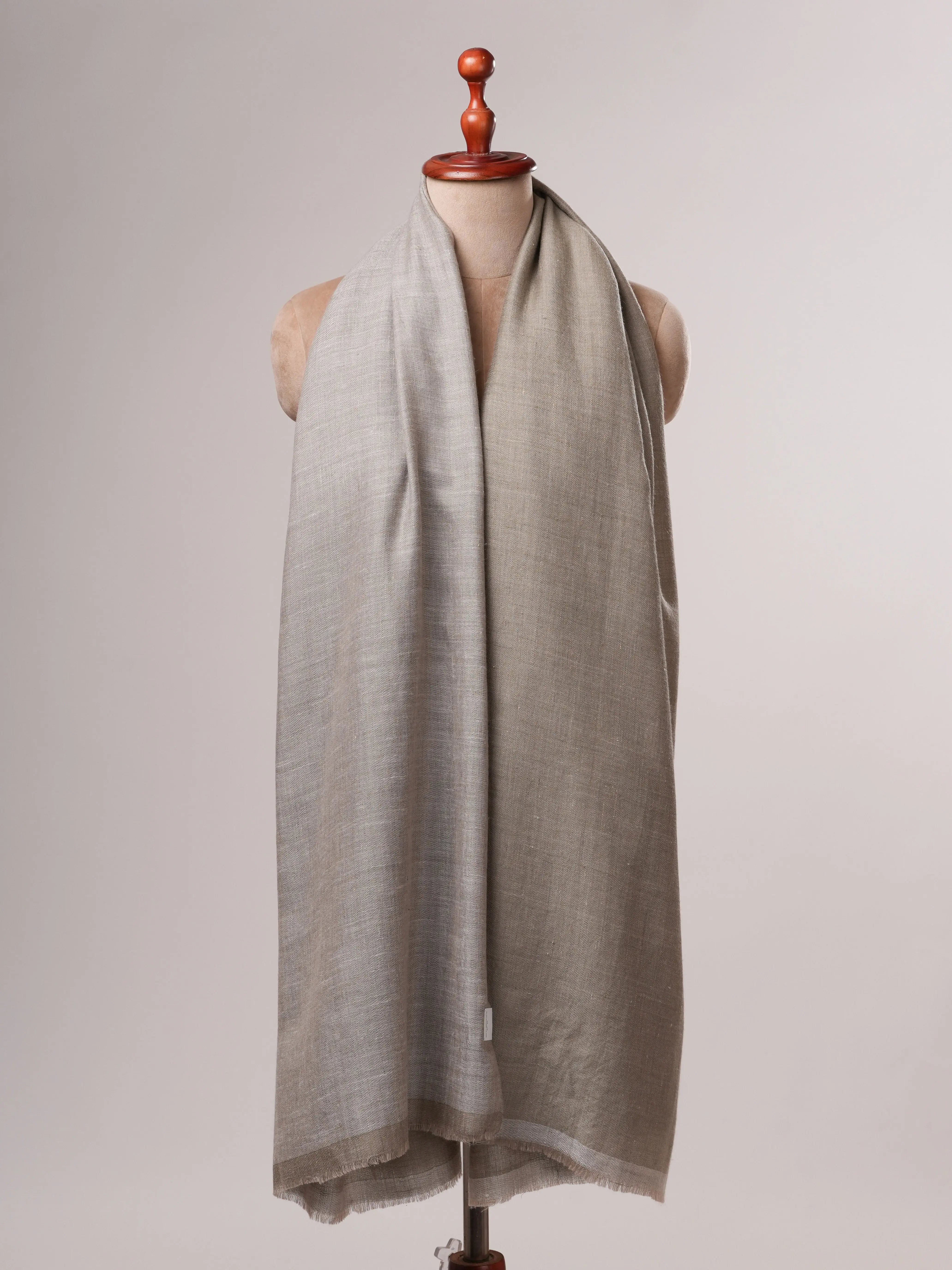 Handwoven Authentic Pashmina Shawl in Dual Tone
