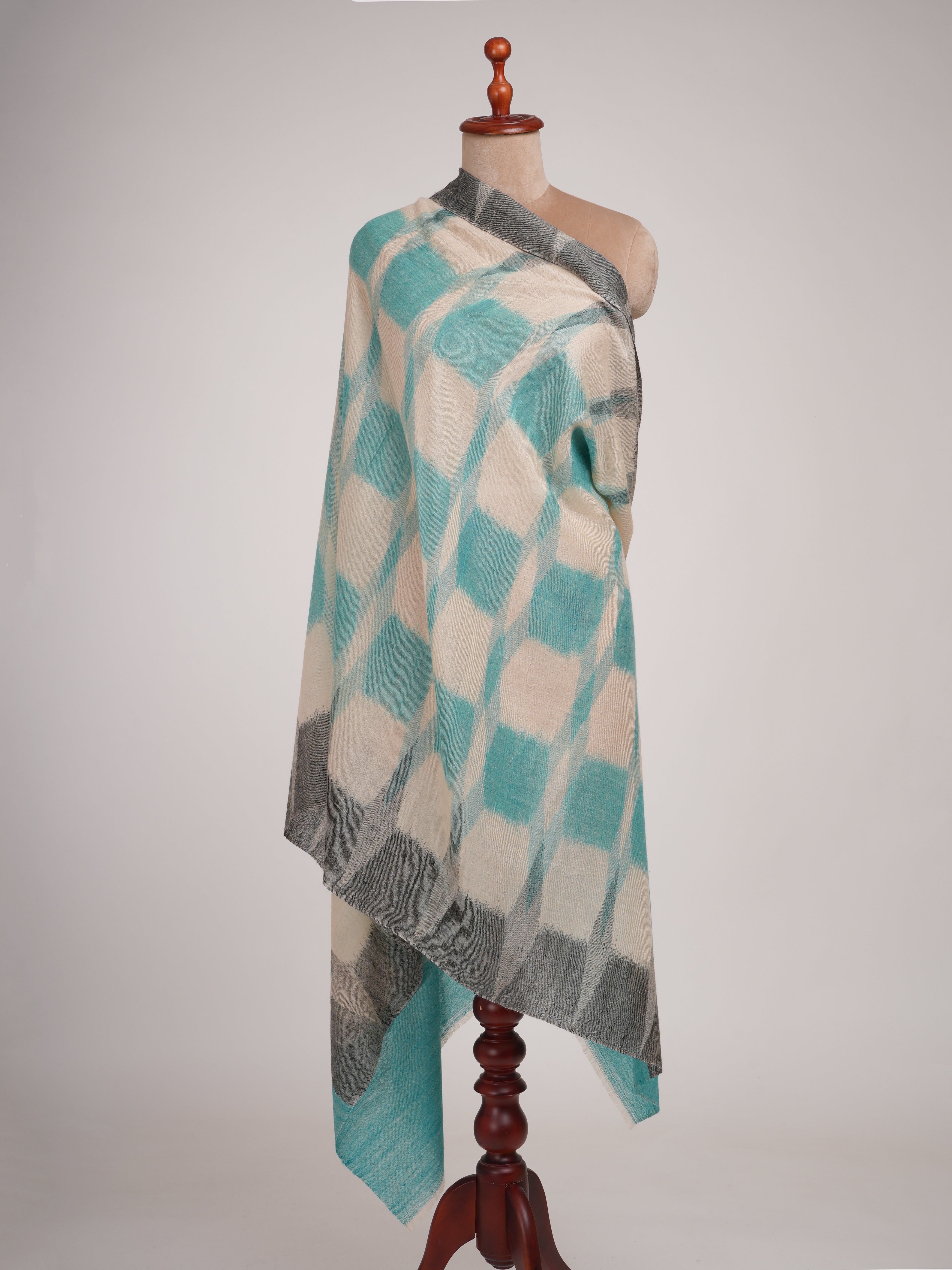 Artic Blue Handwoven Pashmina Shawl