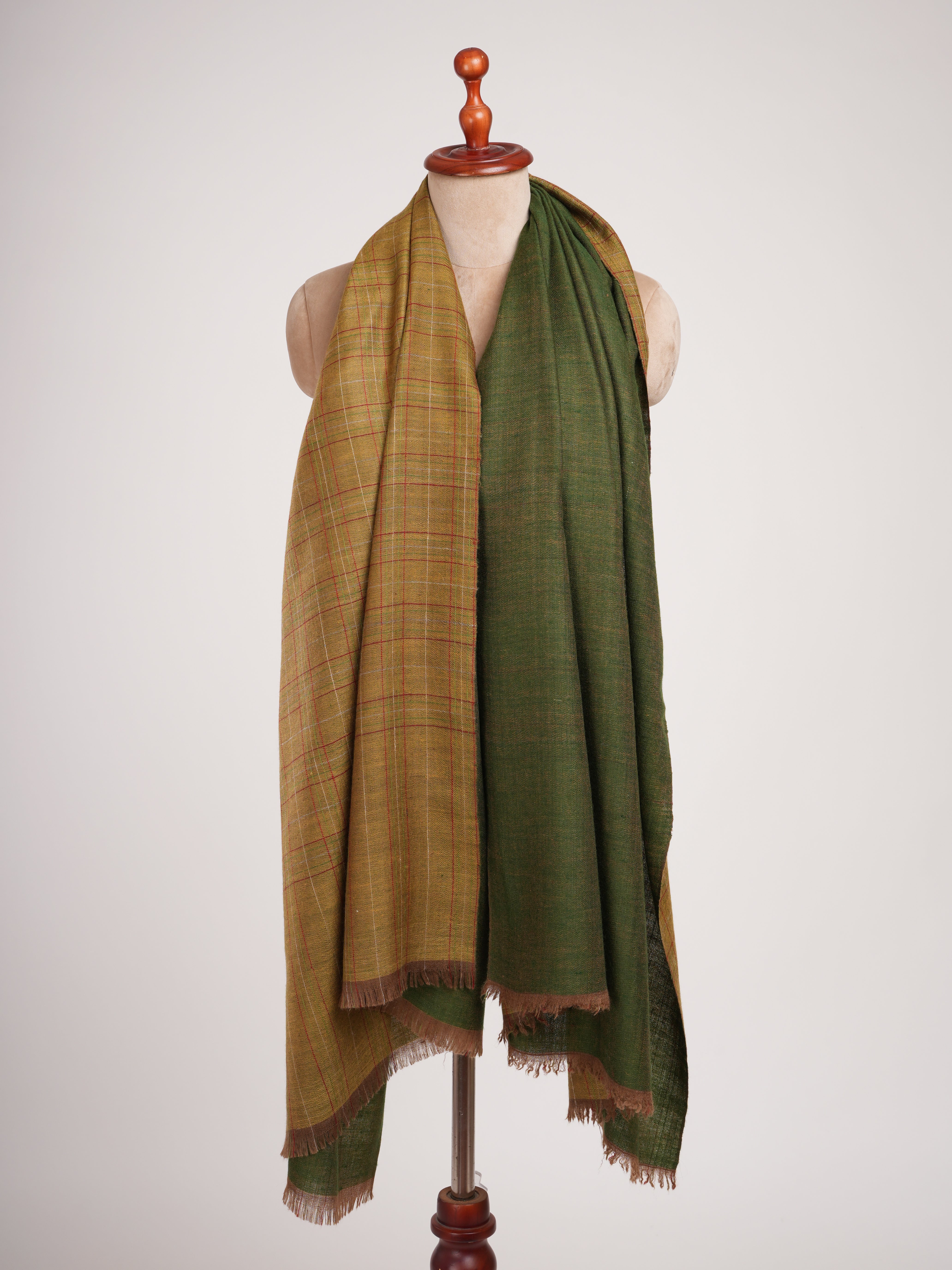 Dual shade Soft Handwoven Kashmiri Pashmina Shawl