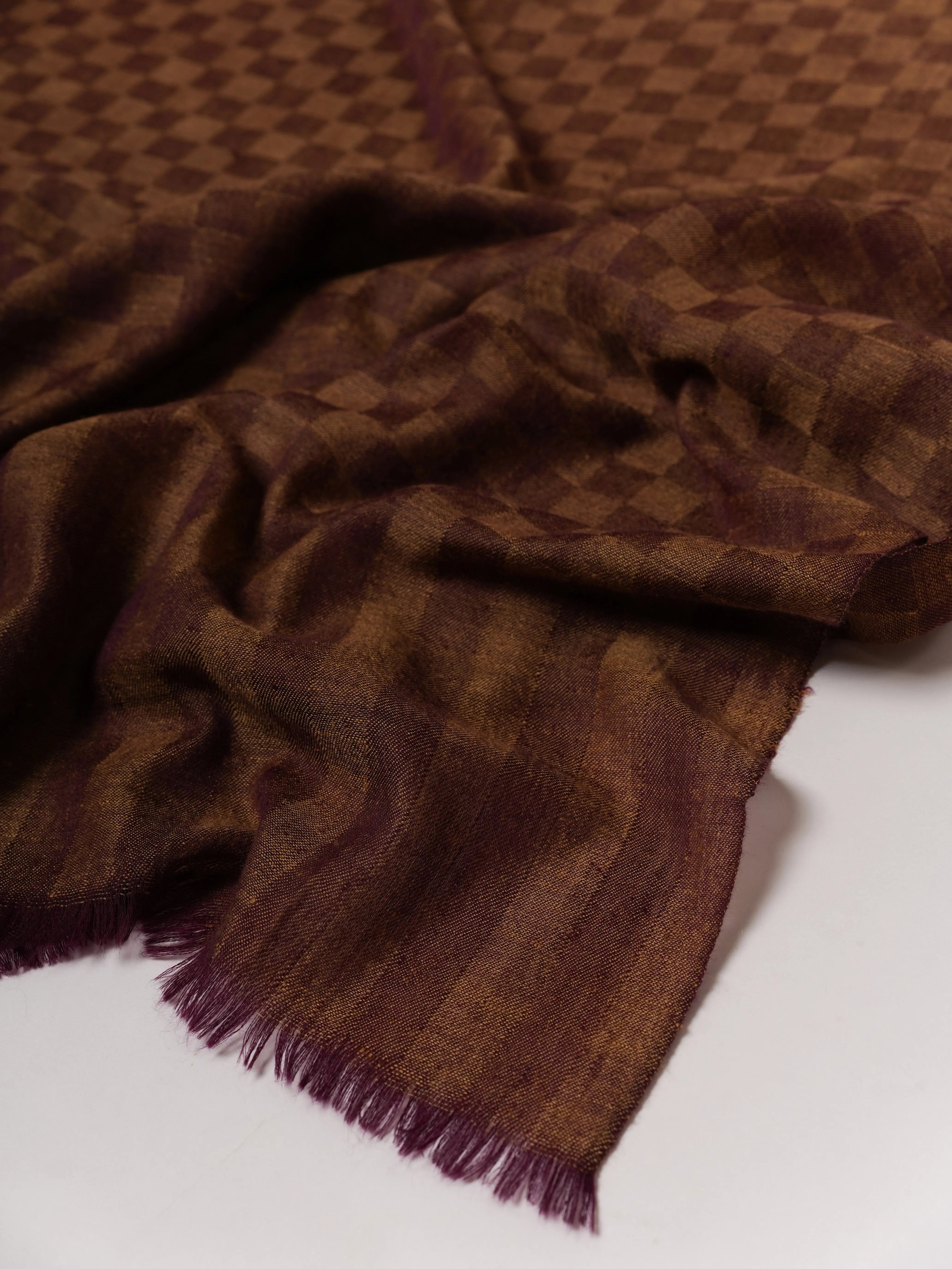 Two Tone Artisan Crafted Pure Pashmina Shawl Shahkaar