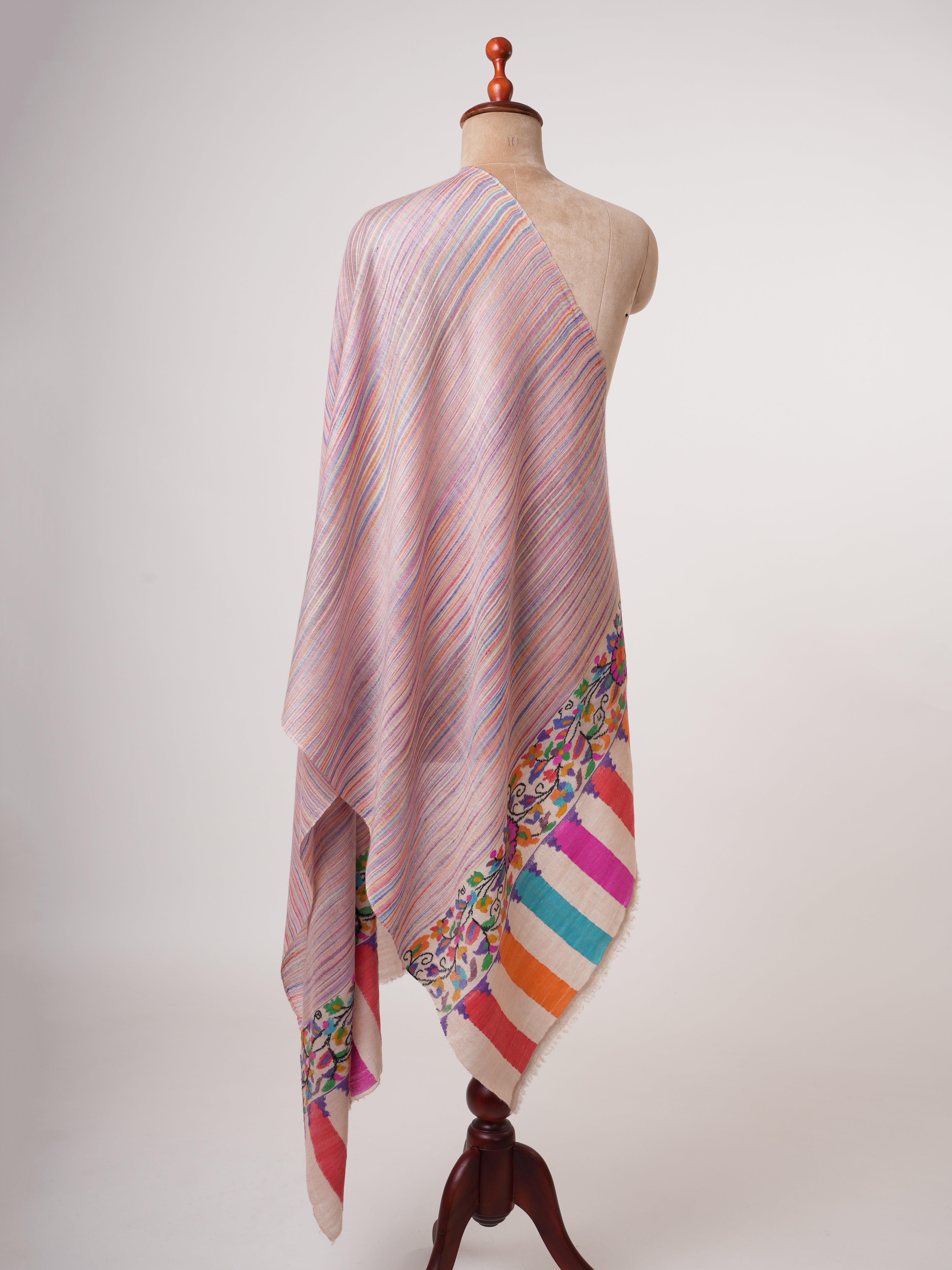 Multicolor Palla Handwoven Kani Cashmere Stole