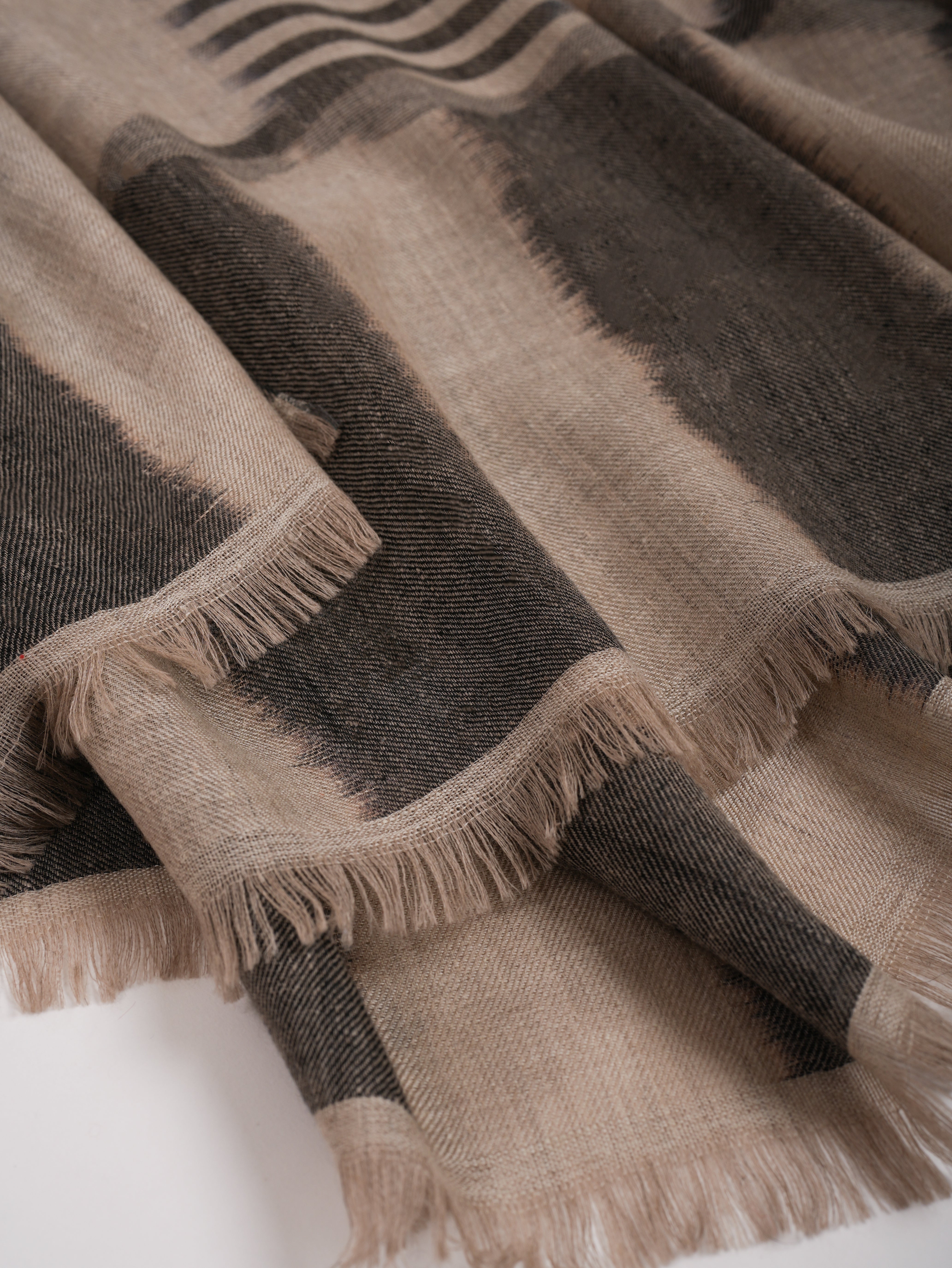 Black and Grey Travel Friendly XL Pashmina