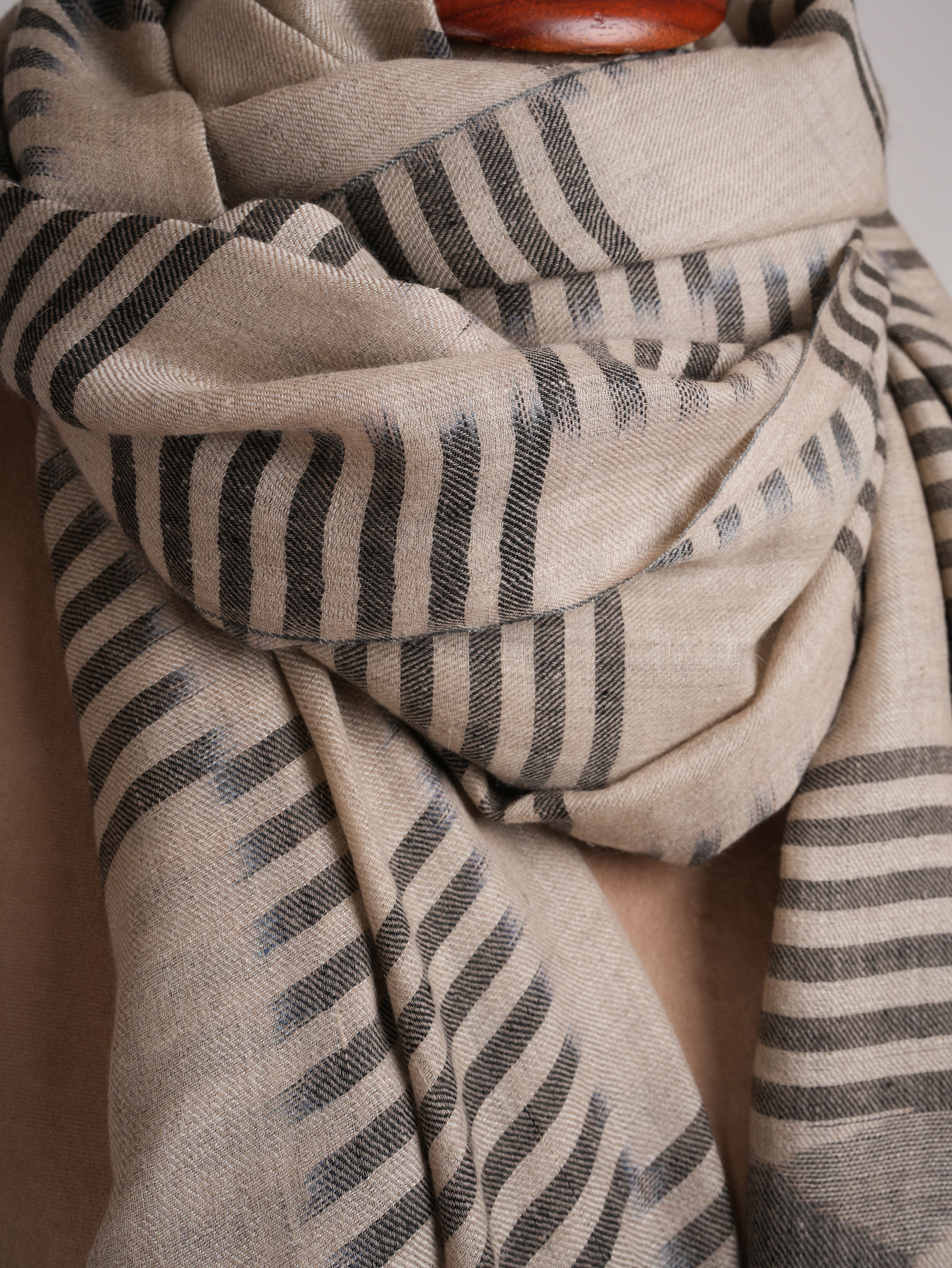 Black and Grey Travel Friendly XL Pashmina